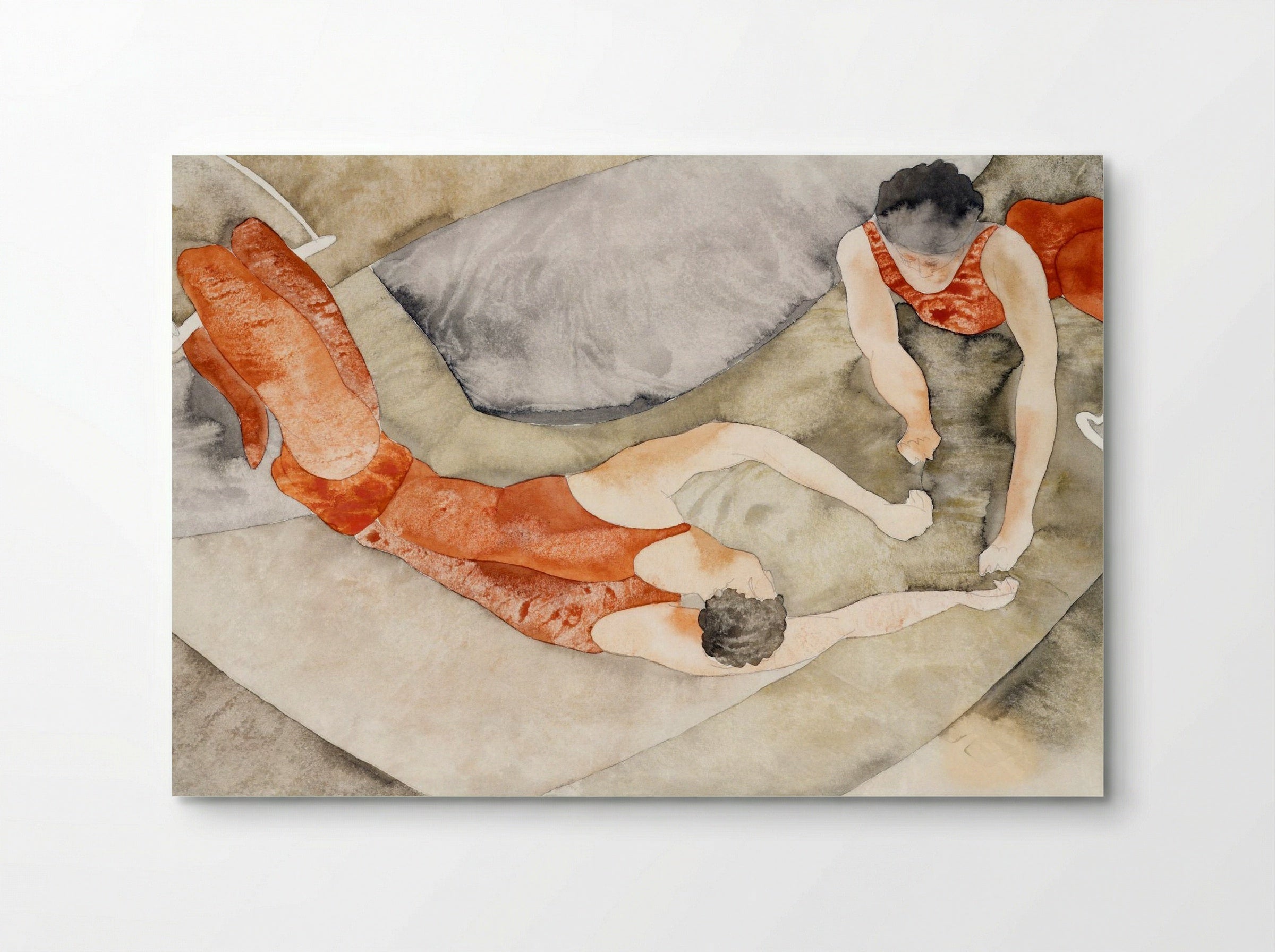 Two Trapeze Performers in Red - Charles Demuth - Poster