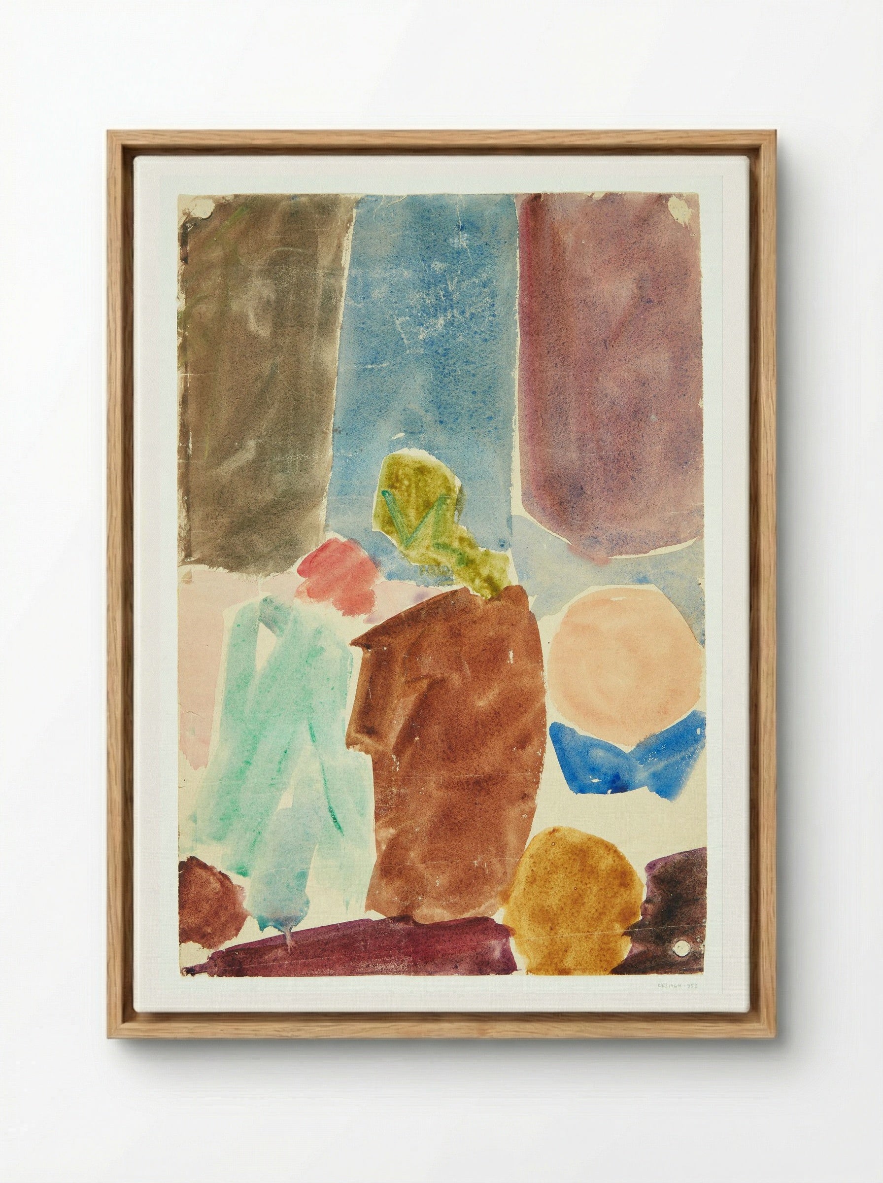 Colour Study after Delacroix's 'Dante and Virgil in the Underworld' - Edvard Weie - Framed Canvas Wood