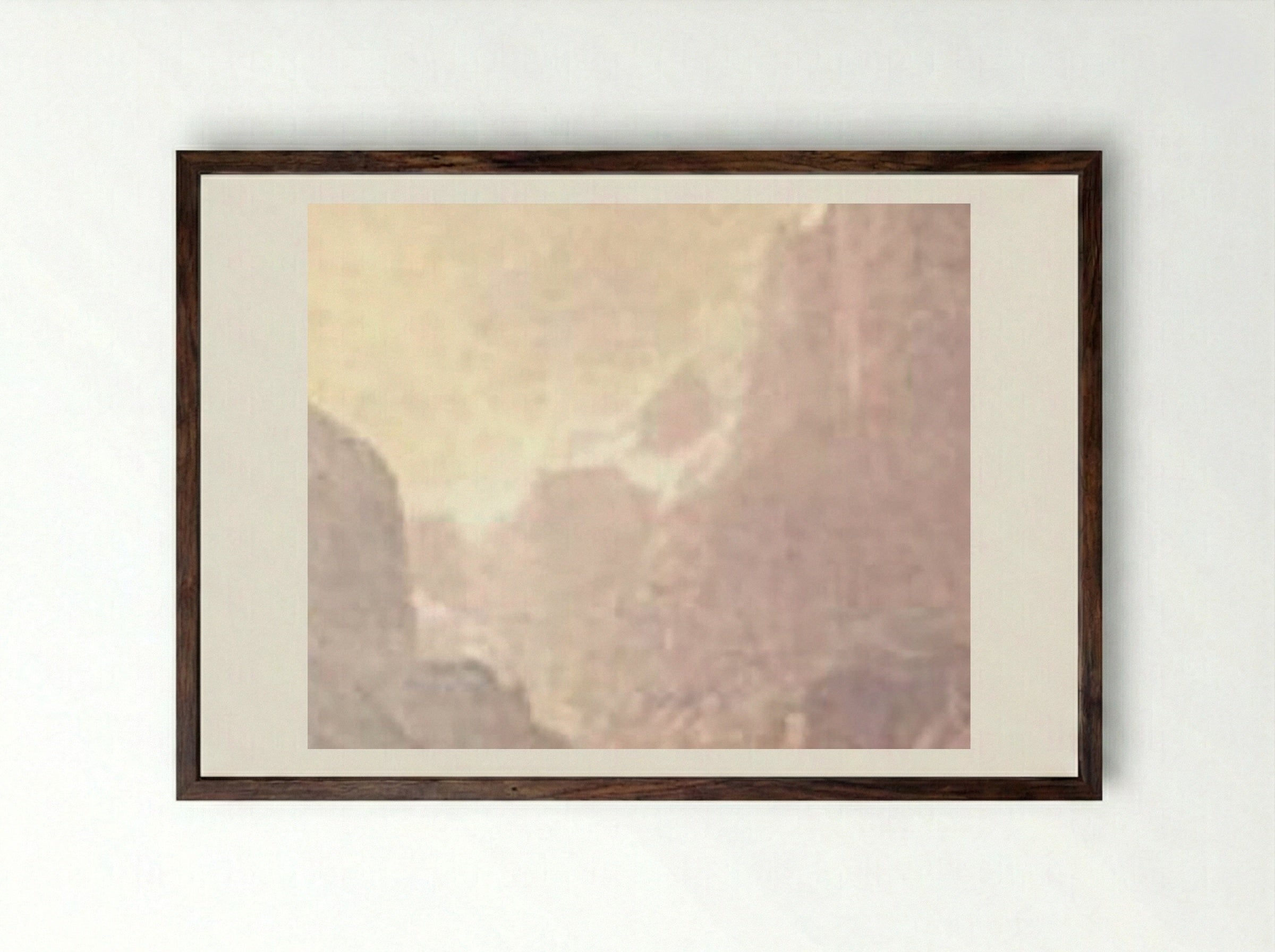 The Tahoe's Lake - Albert Bierstadt - Framed Print Dark Wood