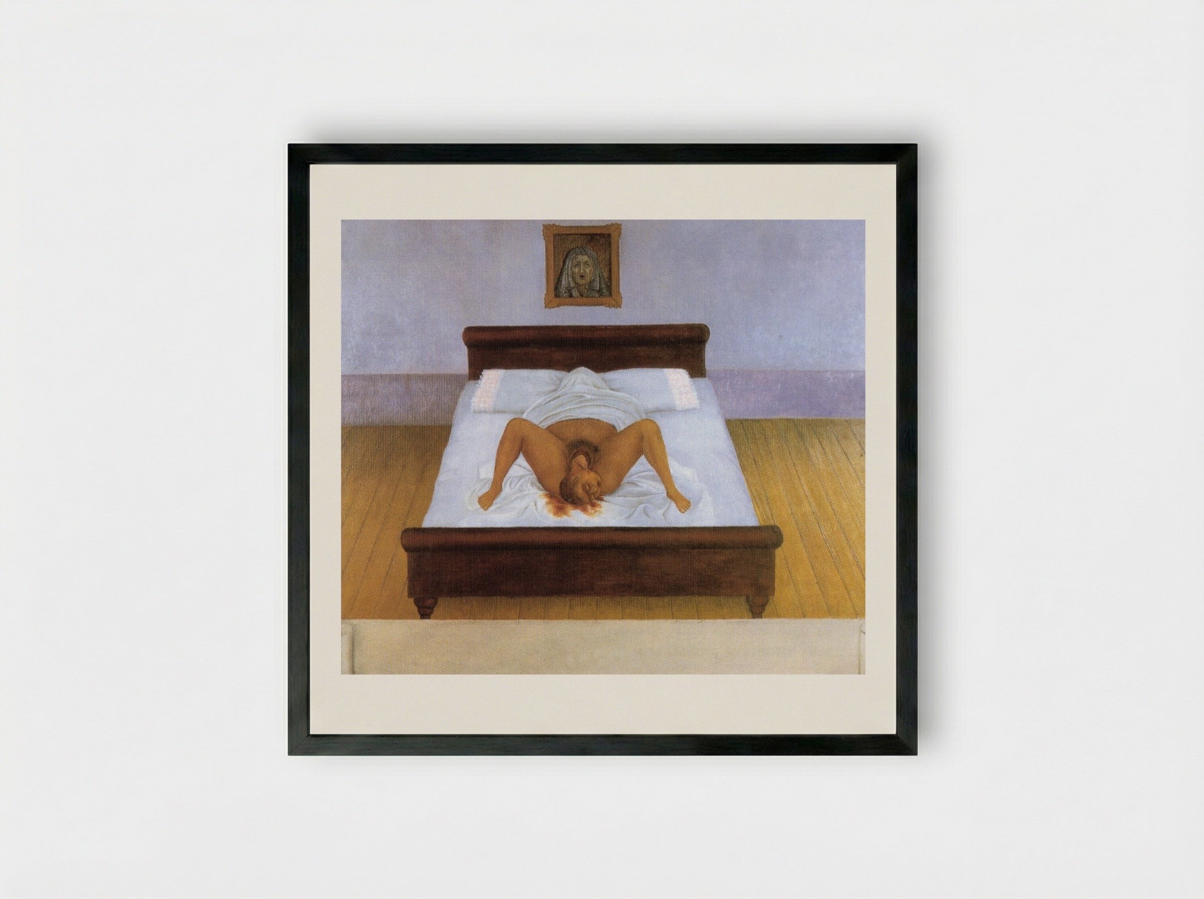My Birth - Frida Kahlo - Framed Print Black