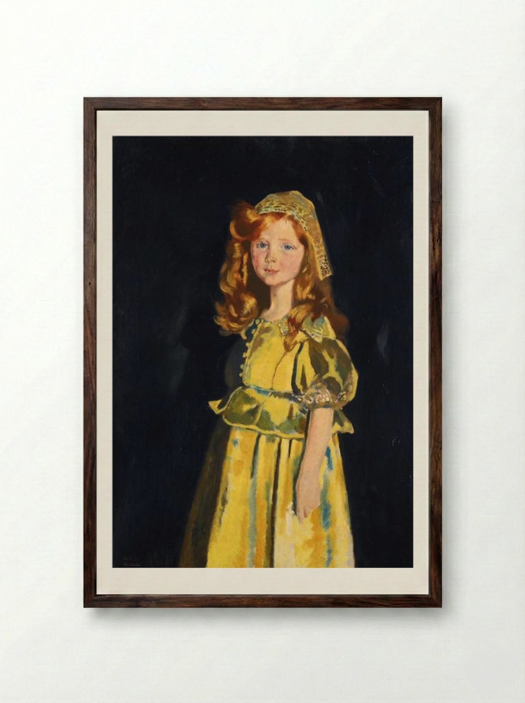 Vivien St George - William Orpen - Framed Print Dark Wood