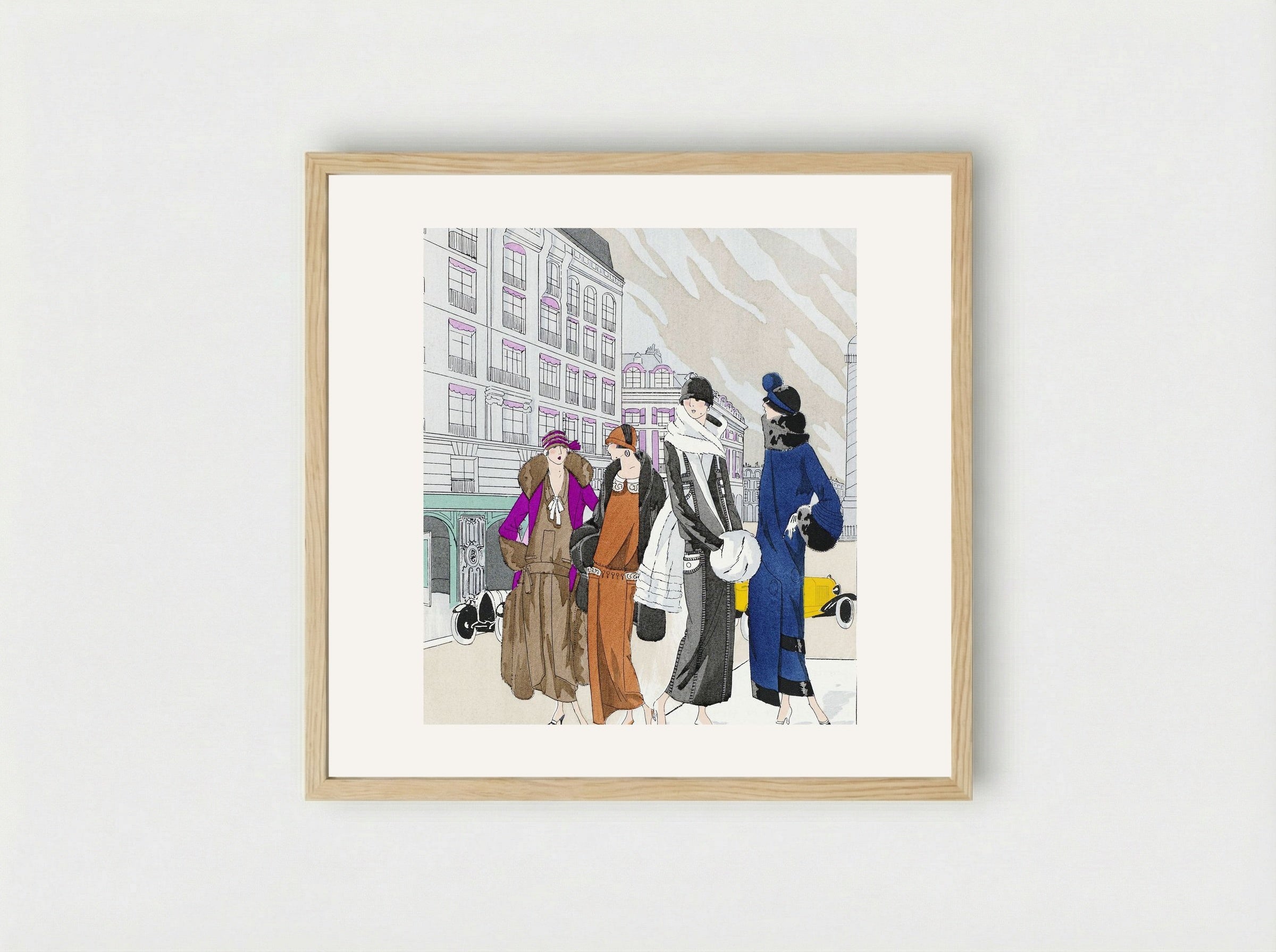 Four Ladies in Creations - Georges Prémet - Framed Print Wood