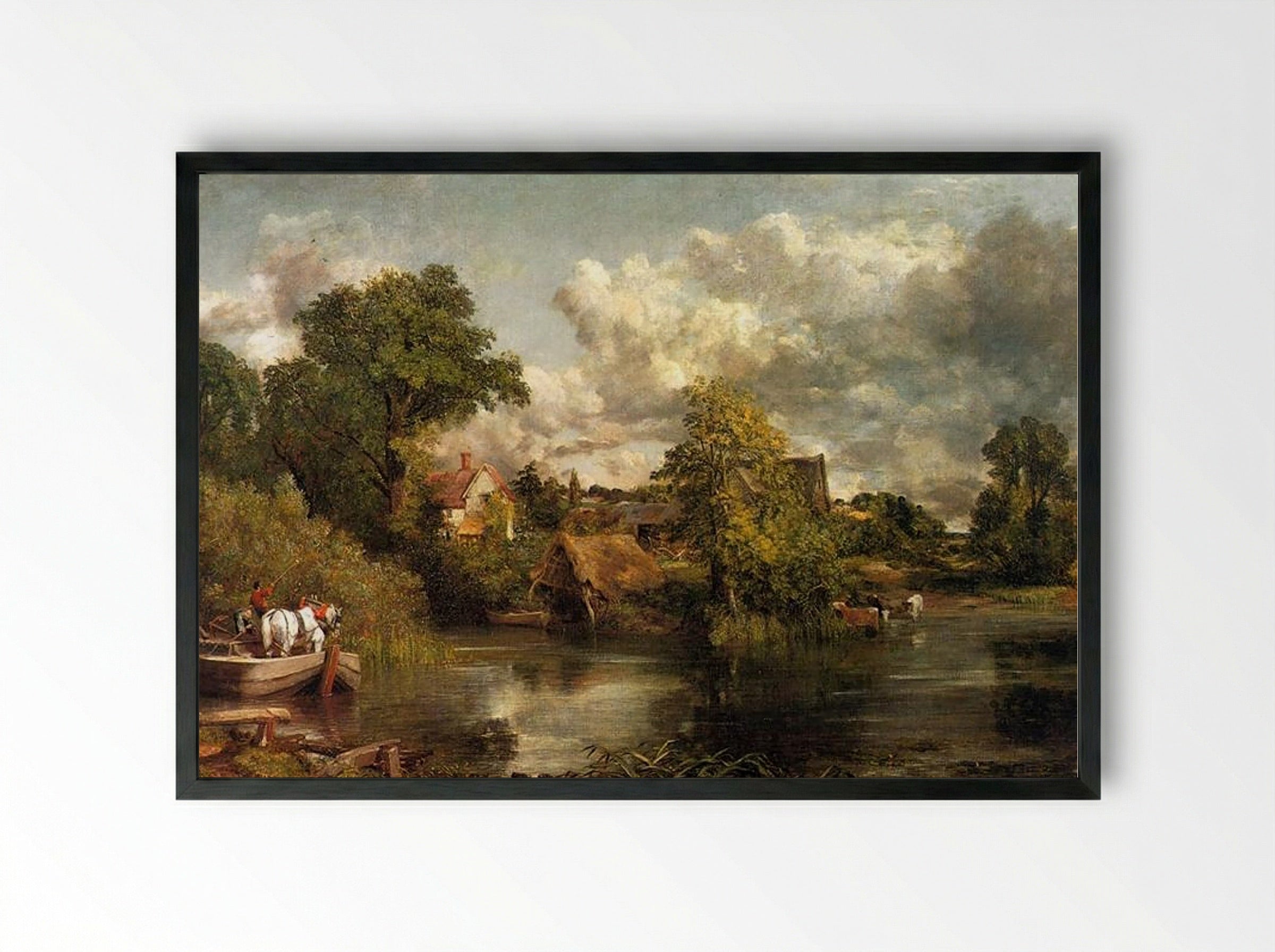 The White Horse - John Constable - Framed Print Black