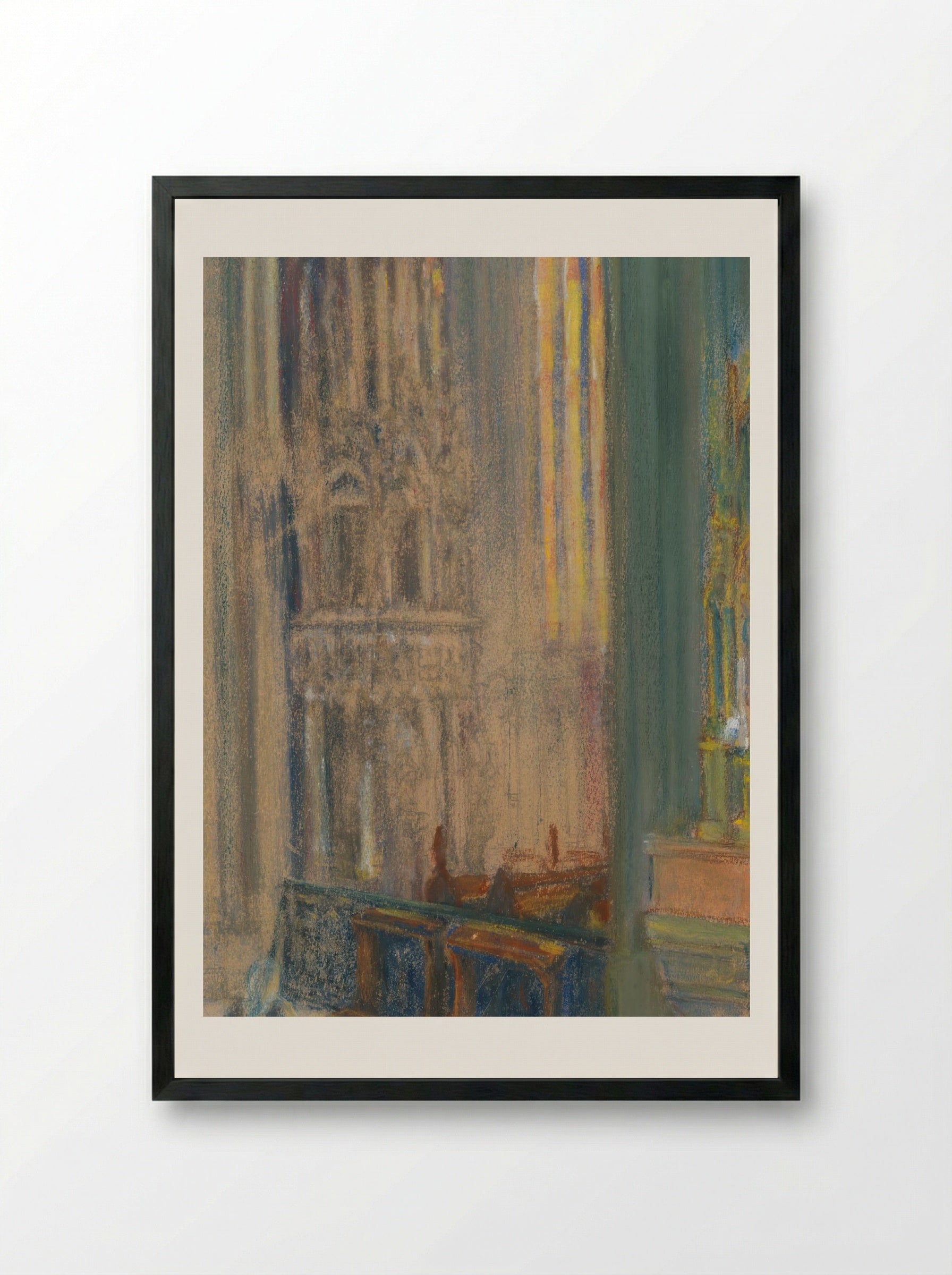Interior of Košice Cathedral - Konstantin Bauer - Framed Print Black