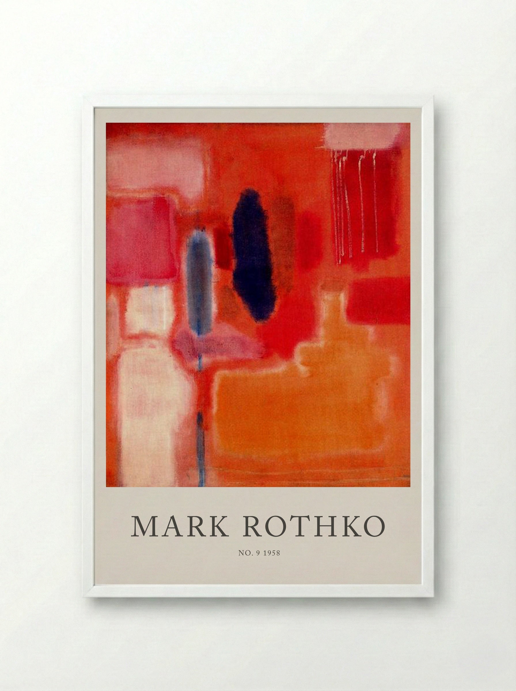 No. 9 - Mark Rothko - Framed Print White