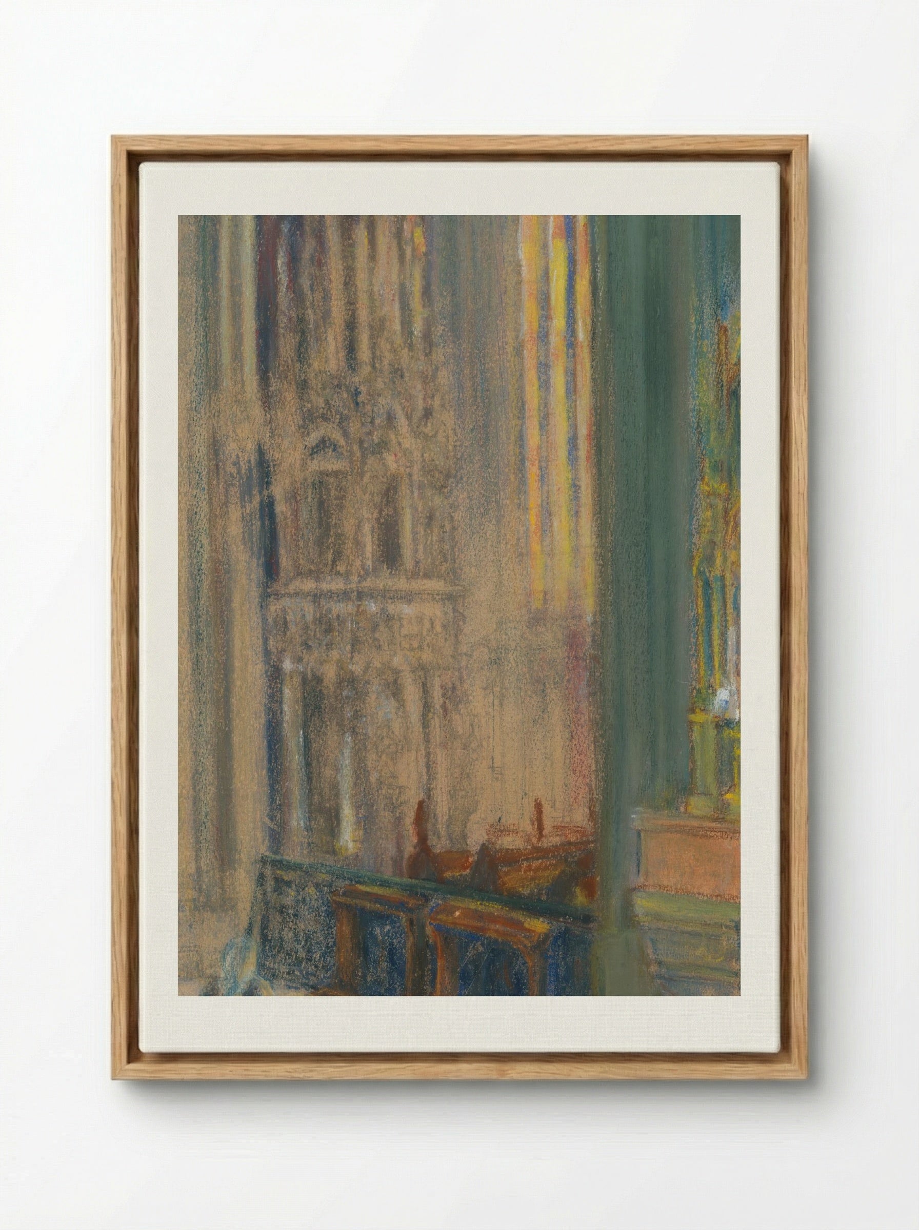 Interior of Košice Cathedral - Konstantin Bauer - Framed Canvas Wood
