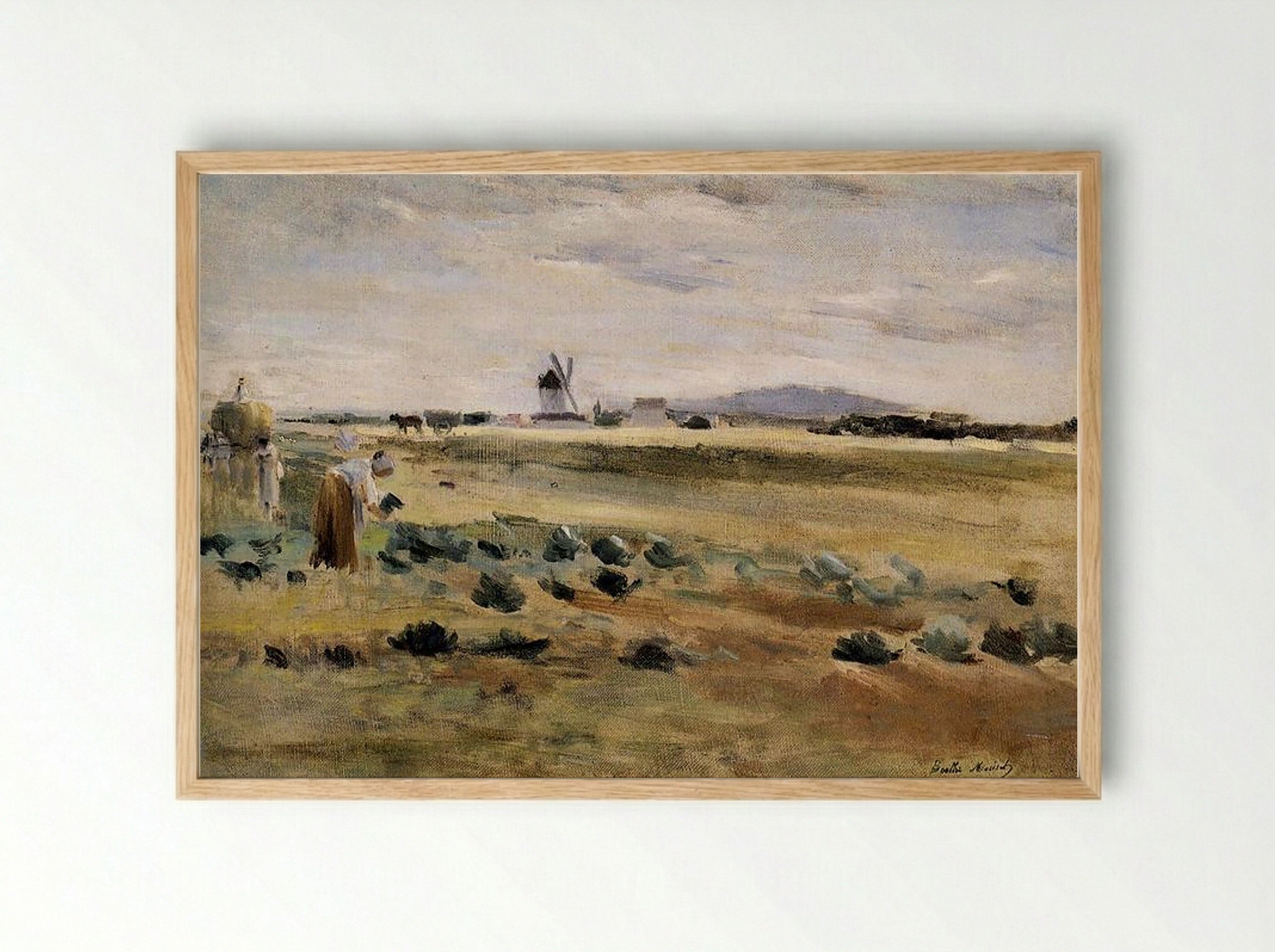 The Little Windmill at Gennevilliers - Berthe Morisot - Framed Print Wood