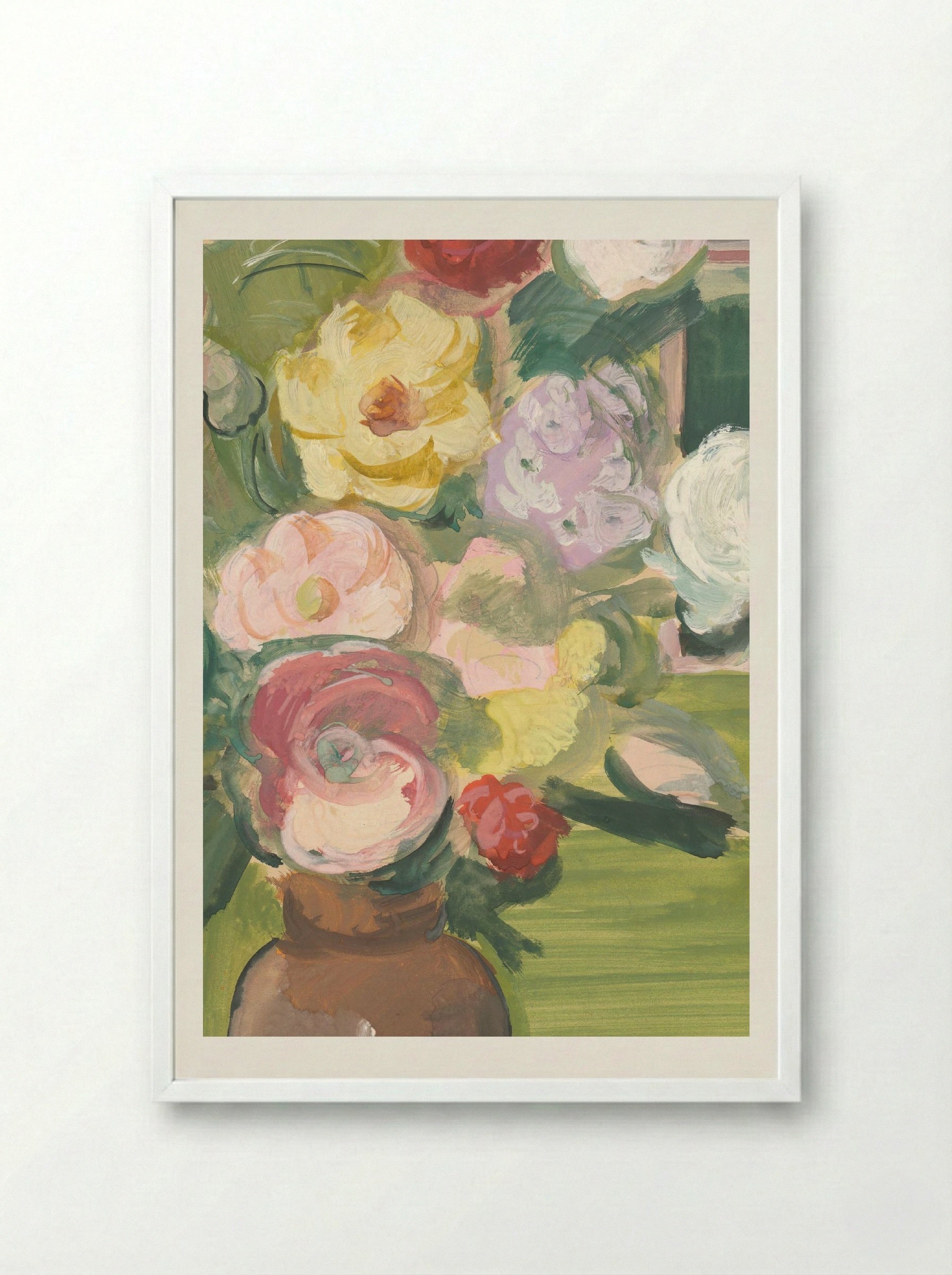 Bouquet - Cyprián Majerník - Framed Print White