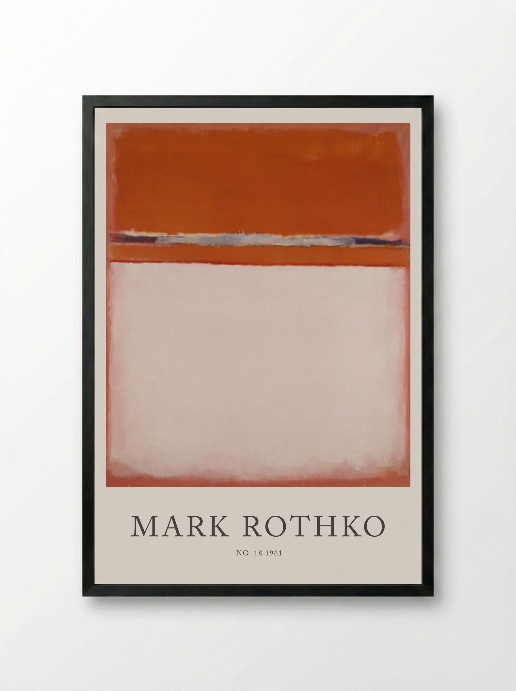 No. 18 - Mark Rothko - Framed Print Black