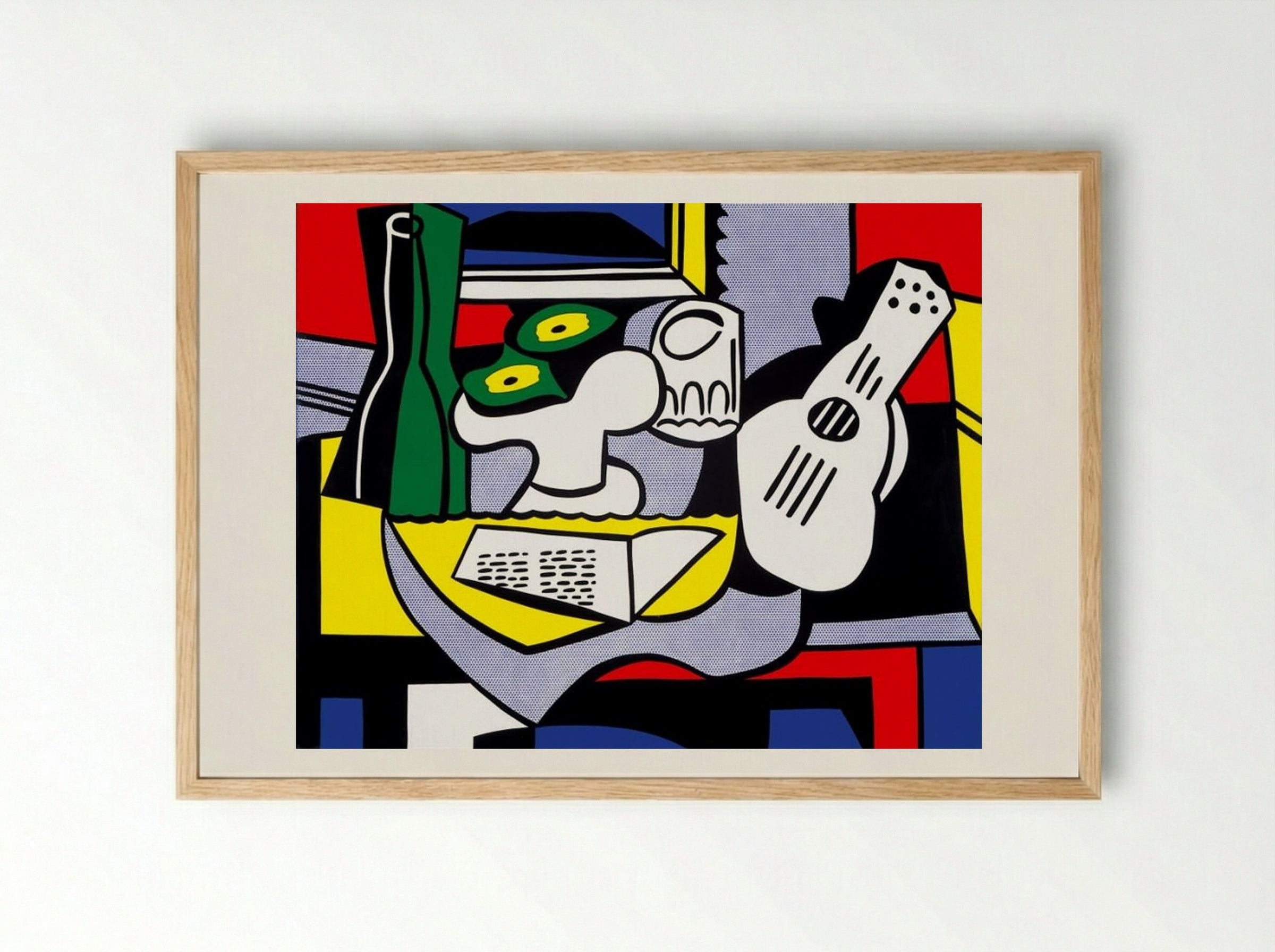 Still Life after Picasso - Roy Lichtenstein - Framed Print Wood