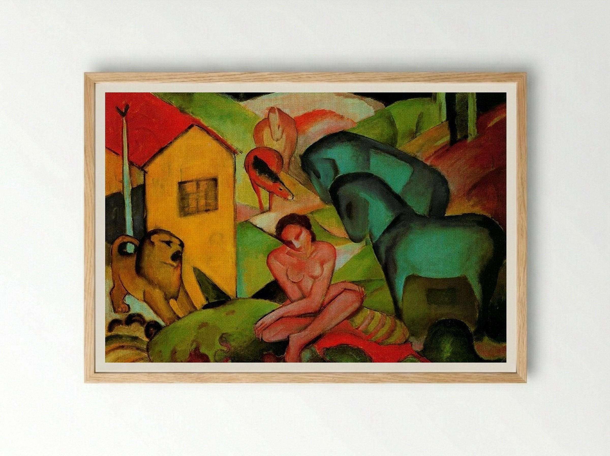 The Dream - Franz Marc - Framed Print Wood