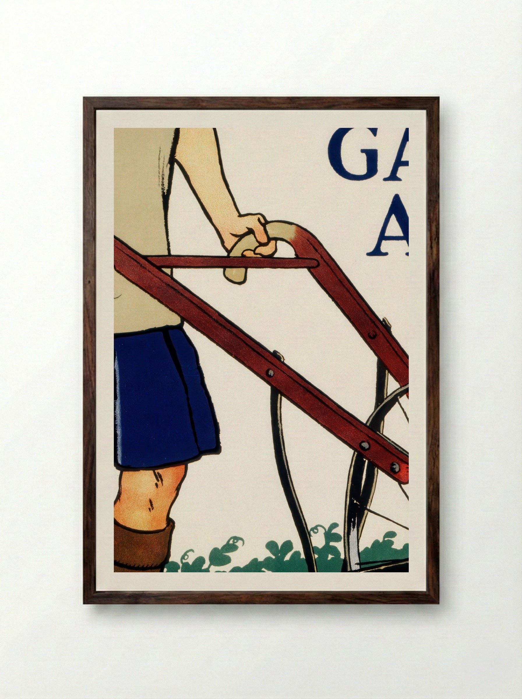 Join the United States School Garden Army - Edward Penfield - Framed Print Dark Wood