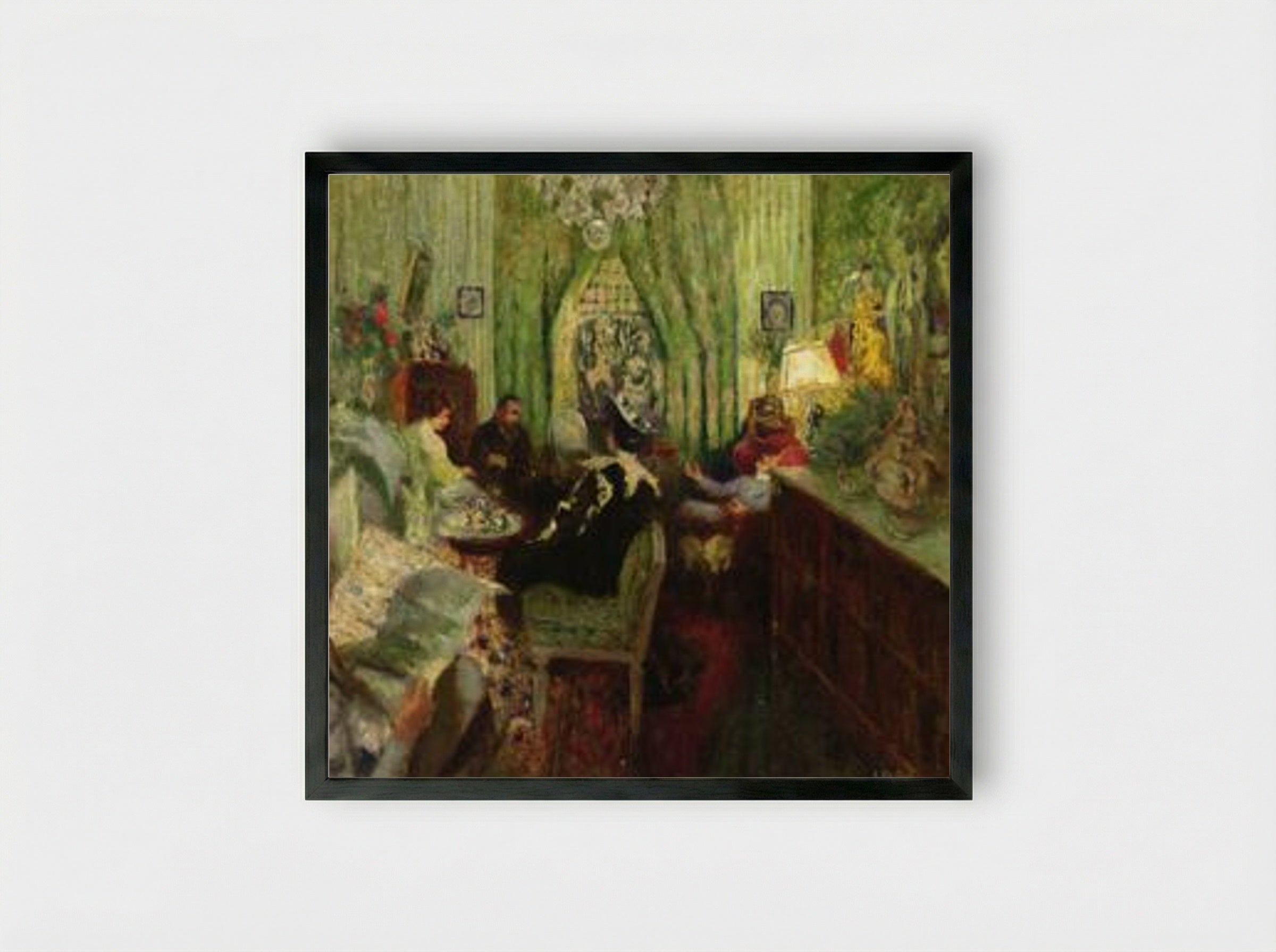 The Salon of Madame Aron - Édouard Vuillard - Framed Print Black