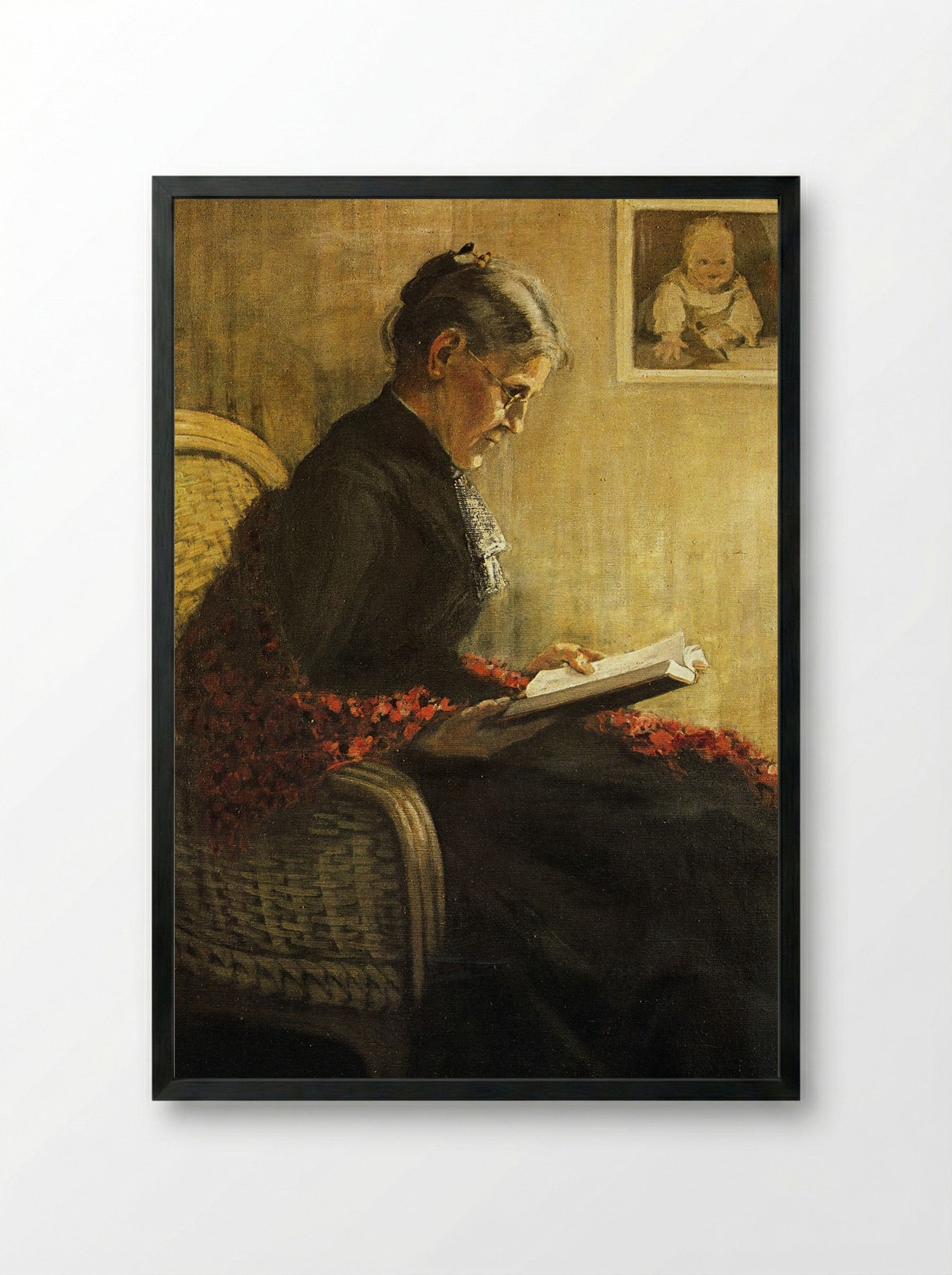 Arrangement in Grey and Black, Portrait of the Artist's Mother - James Abbott McNeill Whistler - Framed Print Black