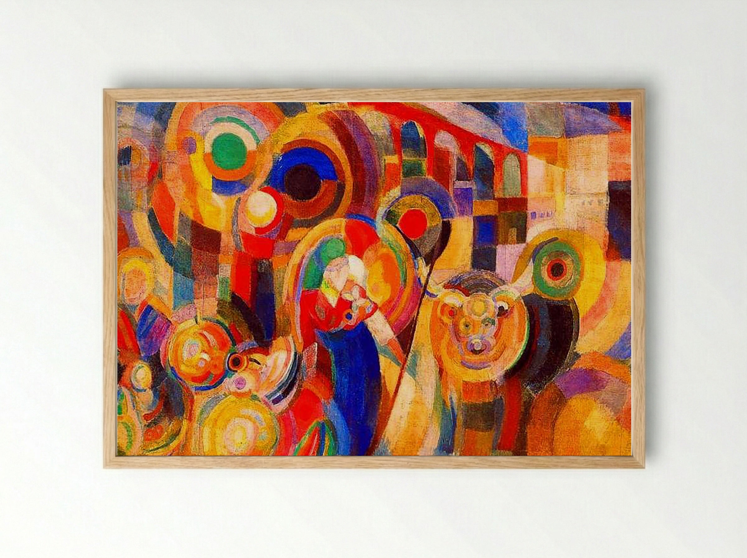 Marché au Minho (Market at Minho) - Sonia Delaunay-Terk - Framed Print Wood