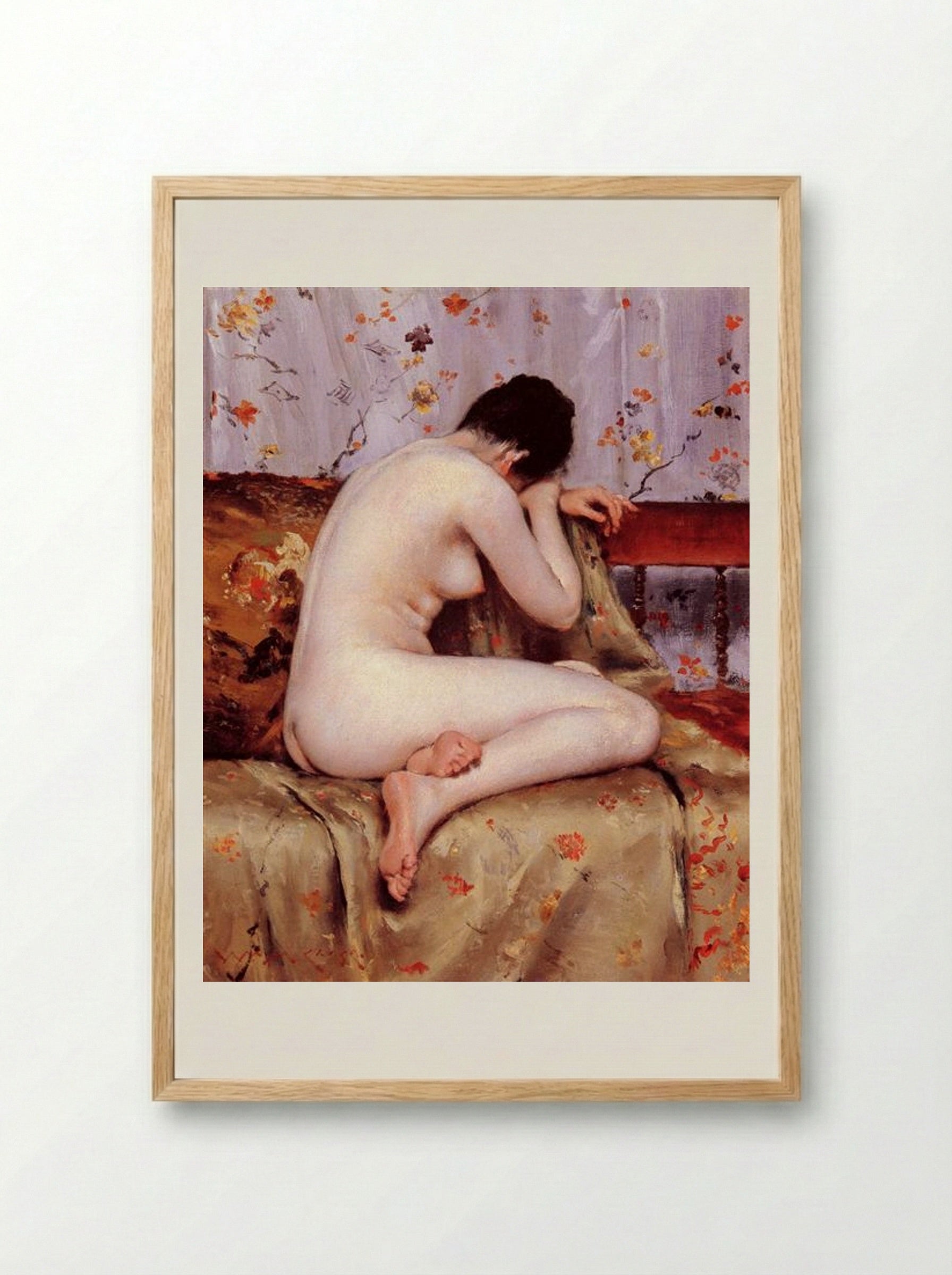 Modern Magdalen - William Merritt Chase - Framed Print Wood