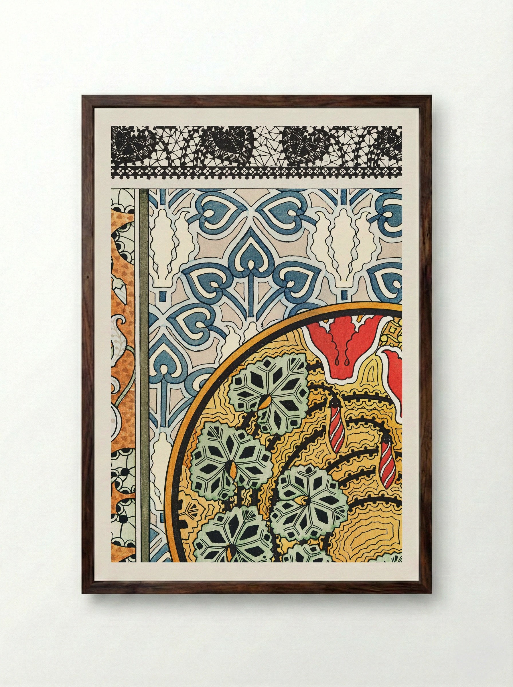 Cyclamen, Plate 23 from La Plante et ses Applications ornementales - Maurice Pillard Verneuil - Framed Print Dark Wood