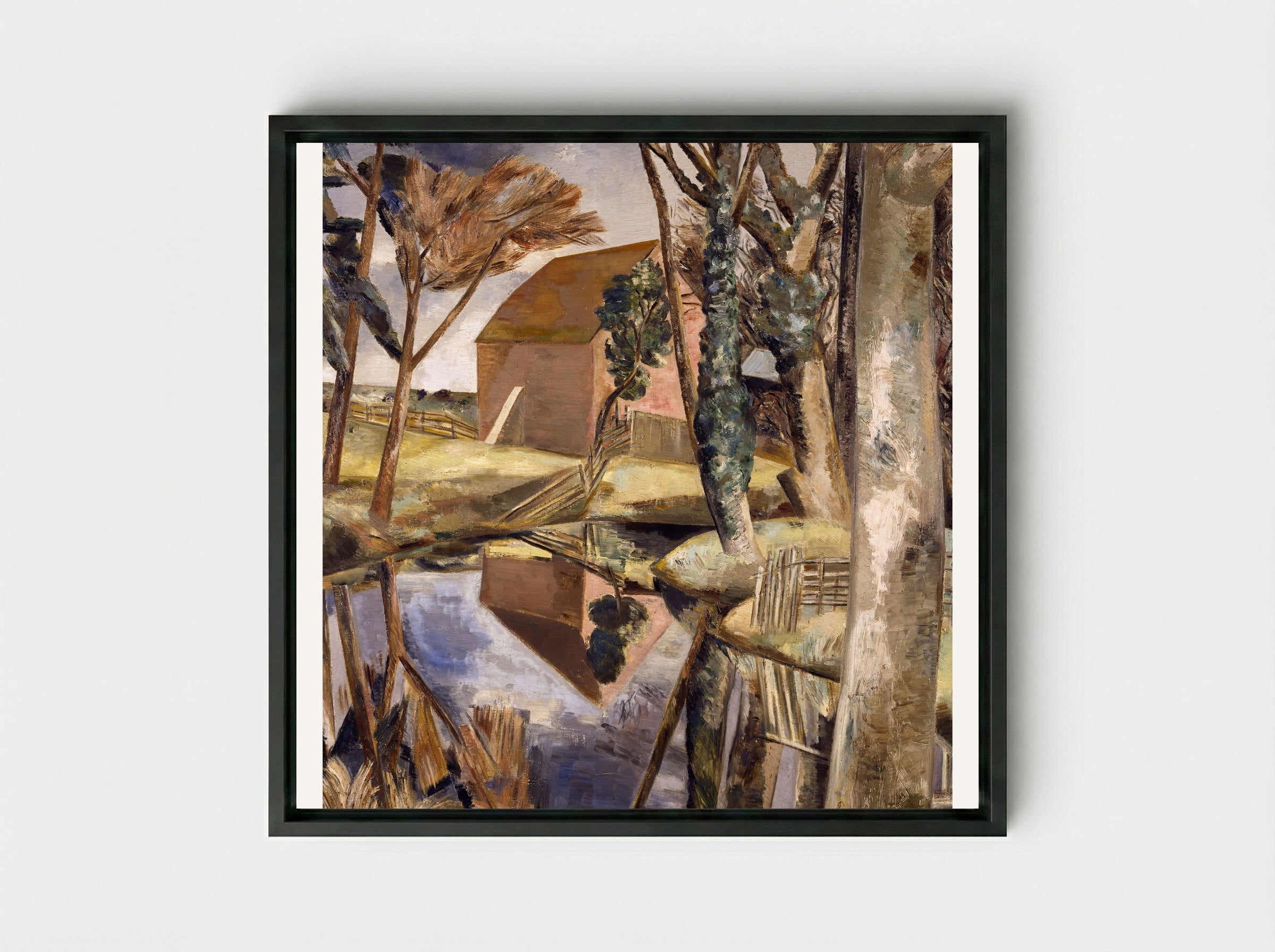 Oxenbridge Pond - Paul Nash - Framed Canvas Black