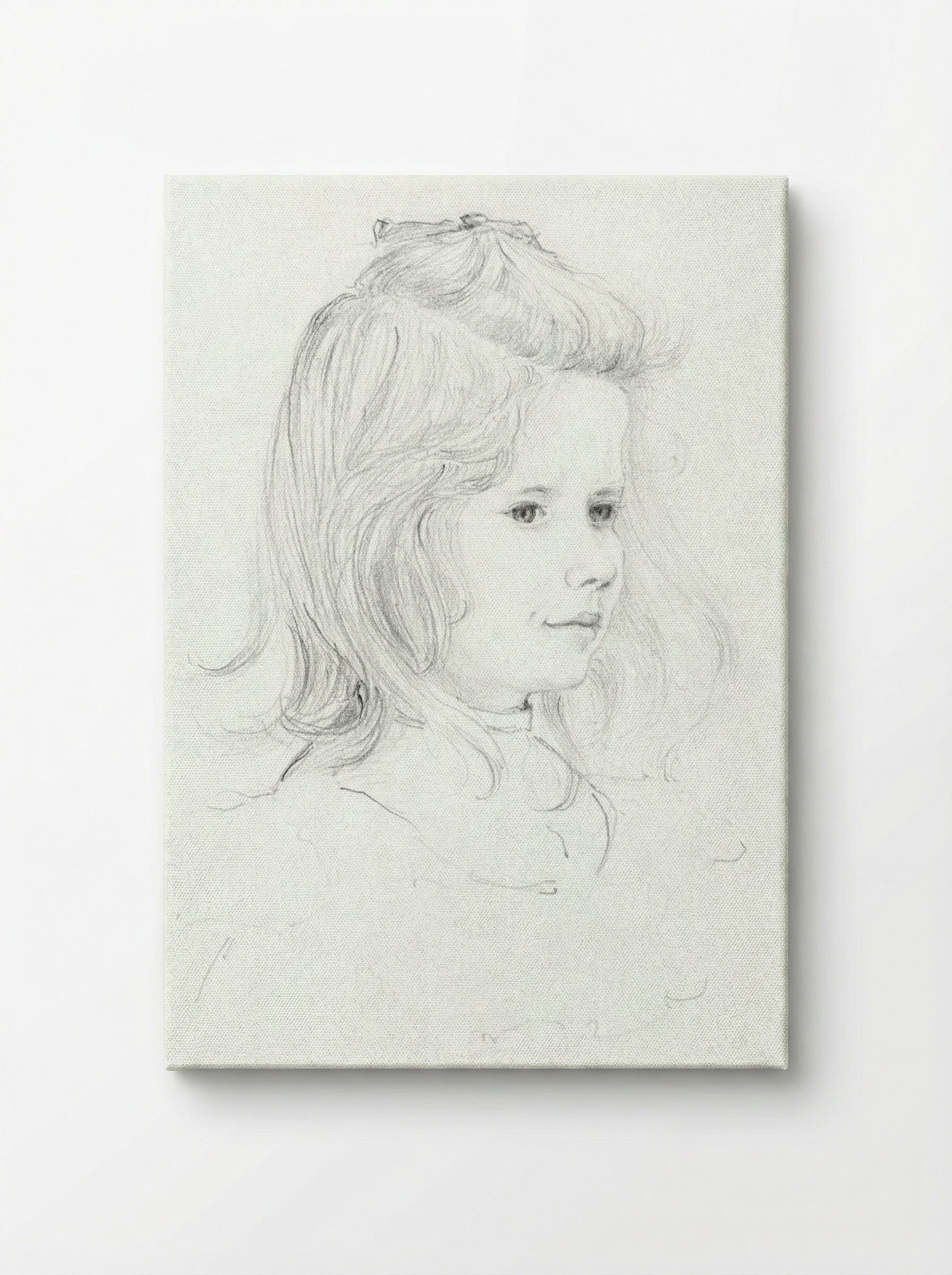 Portrait of a Girl (Sketch) - Julie de Graag - Canvas