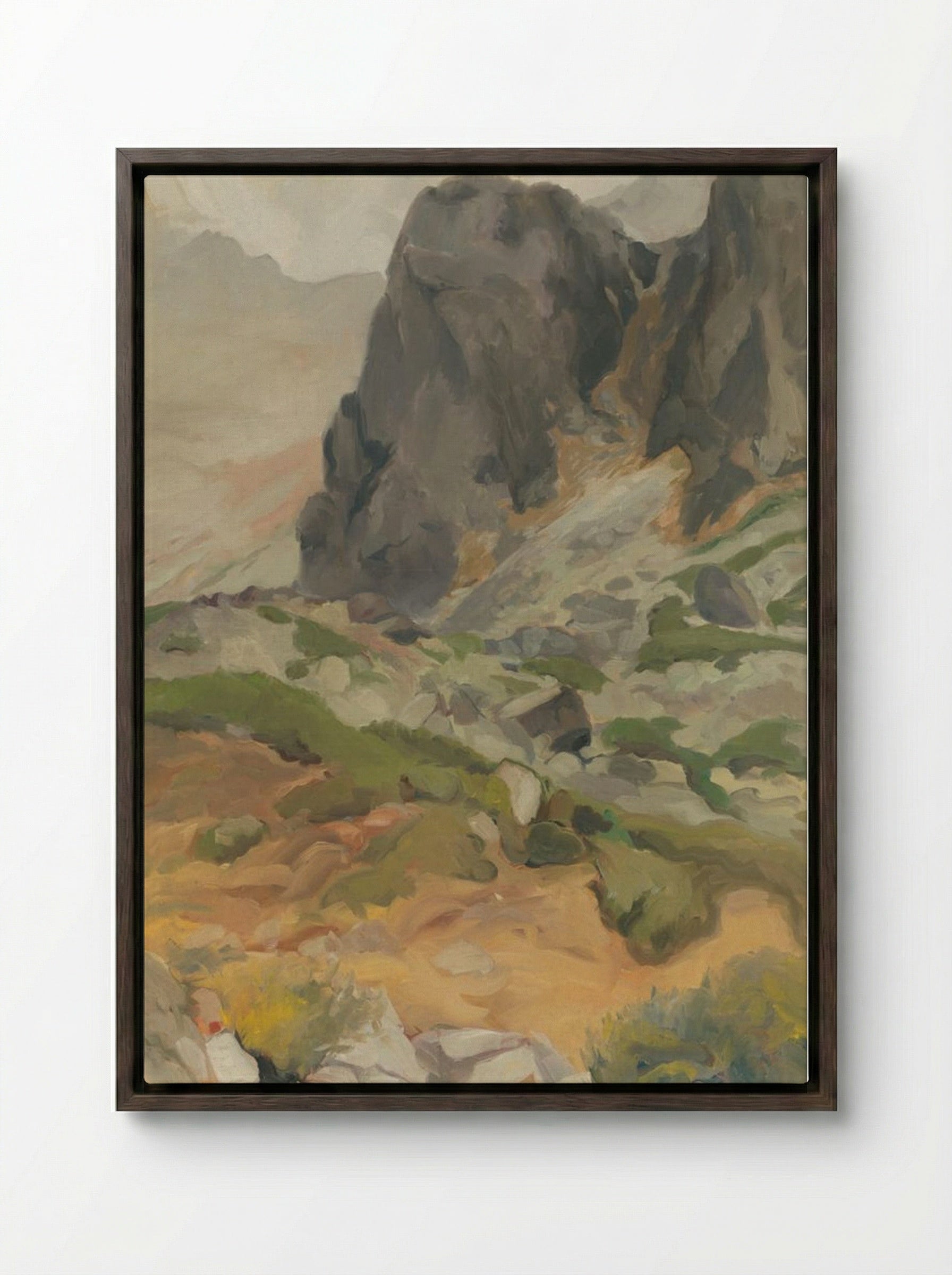 Tatras - Zolo Palugyay - Framed Canvas Dark Wood
