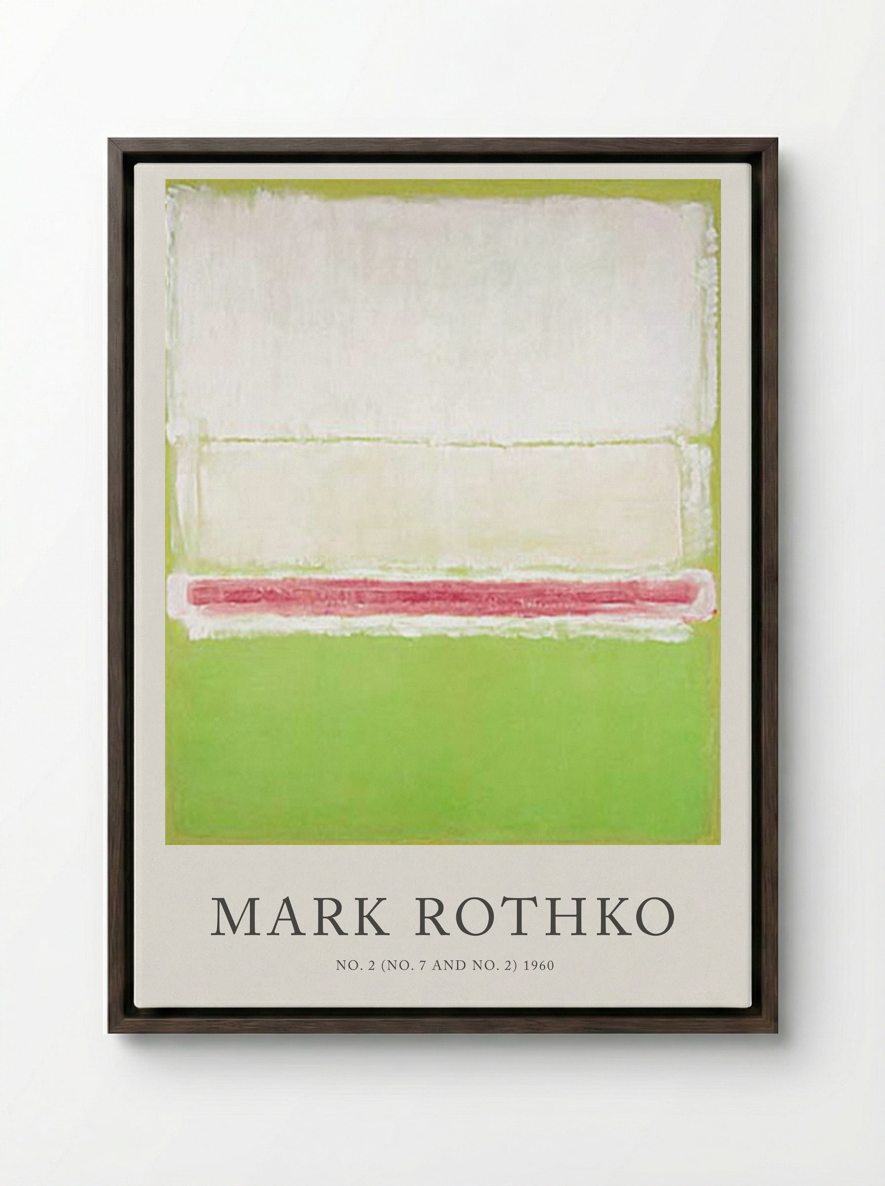 No. 2 (No. 7 and No. 2) - Mark Rothko - Framed Canvas Dark Wood