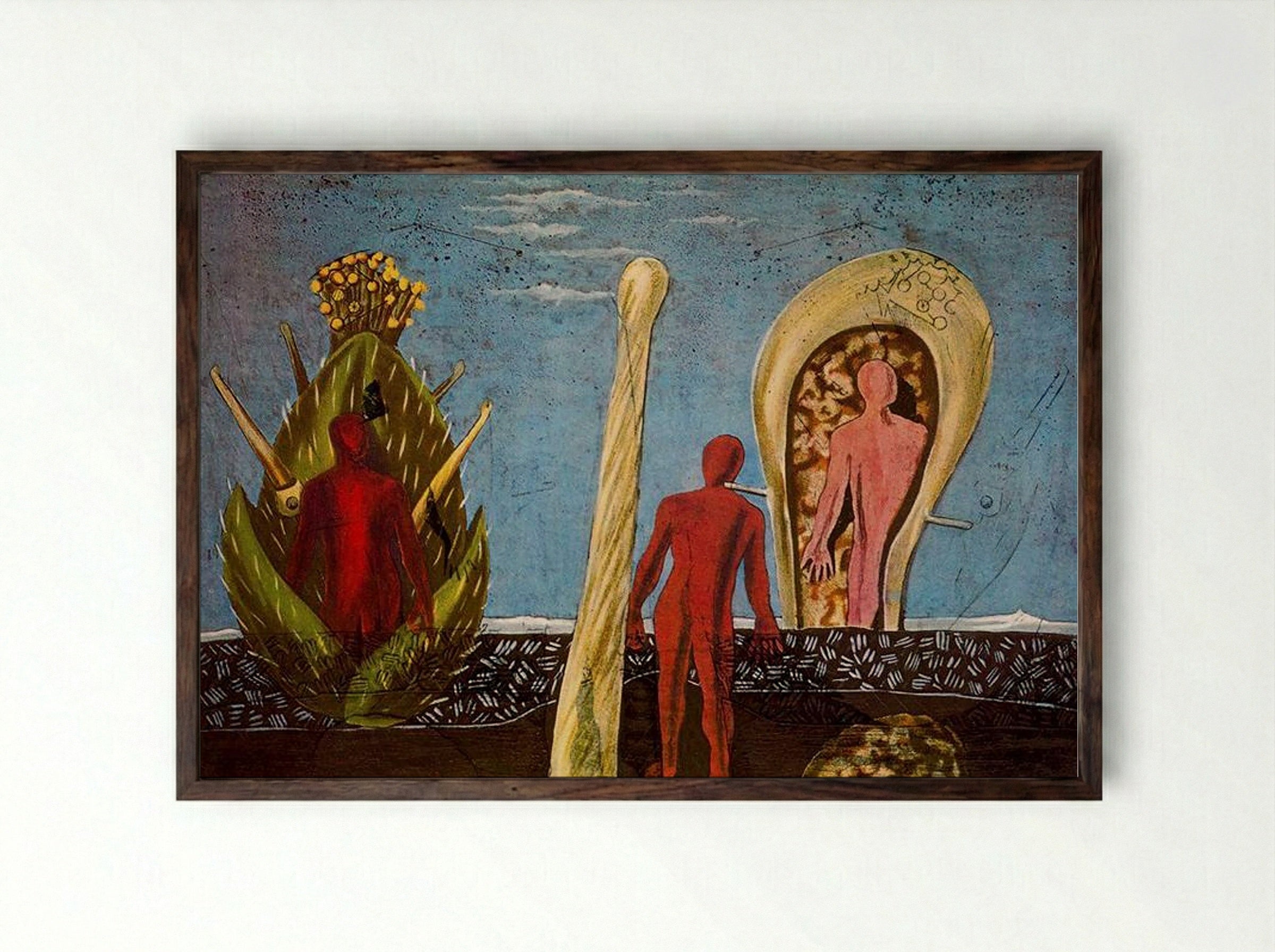 Dada-Gauguin - Max Ernst - Framed Print Dark Wood