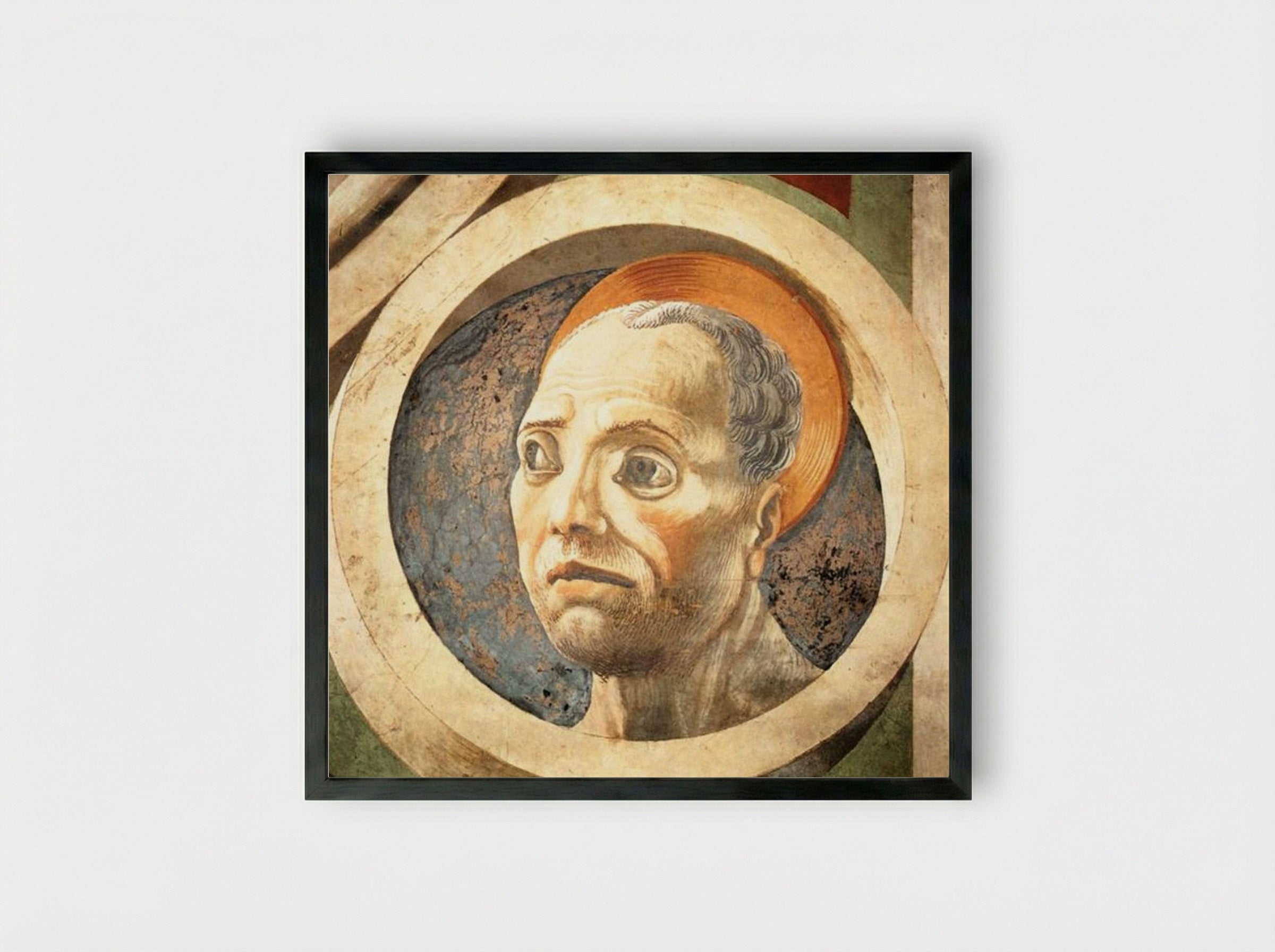 Head of a Prophet - Paolo Uccello - Framed Print Black
