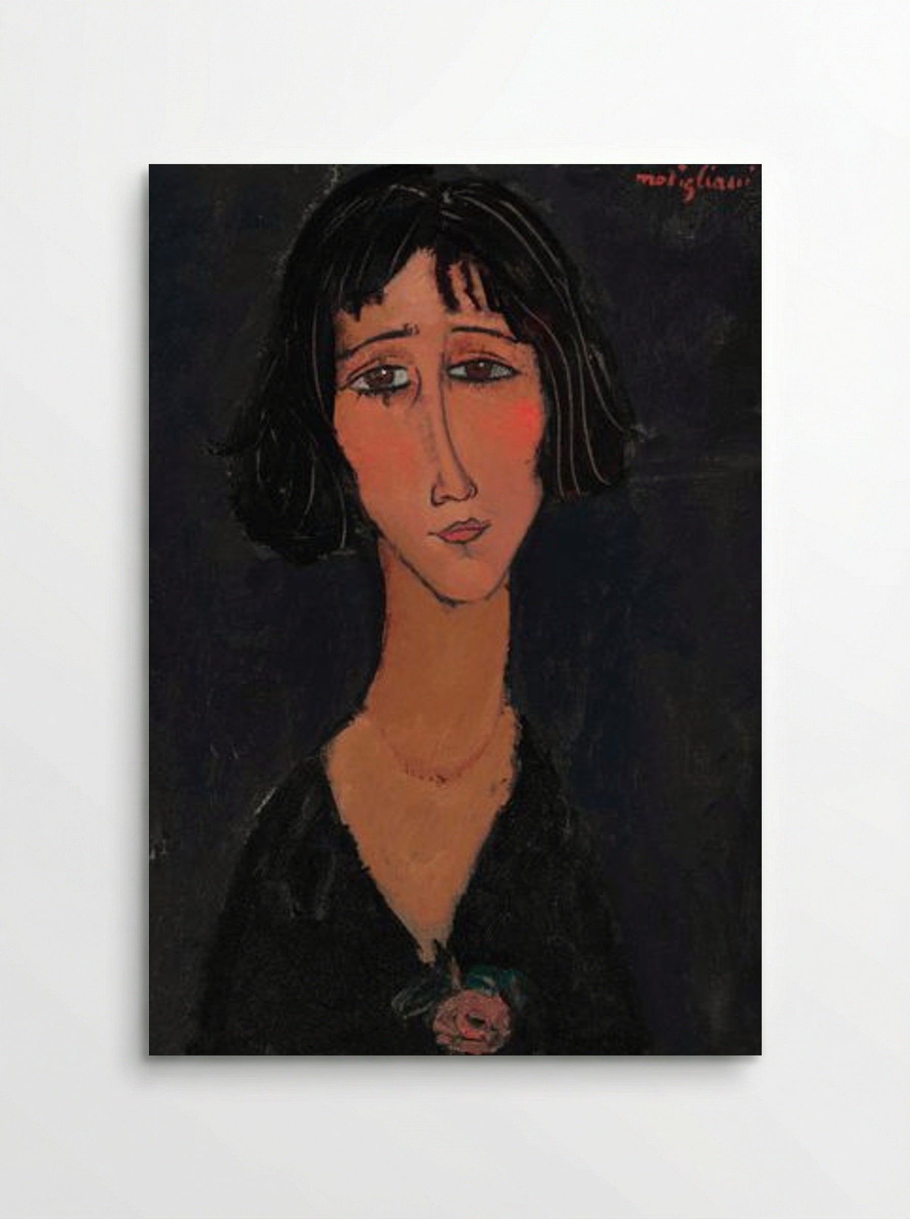 Jeune femme à la rose (Margherita) - Amedeo Modigliani - Poster
