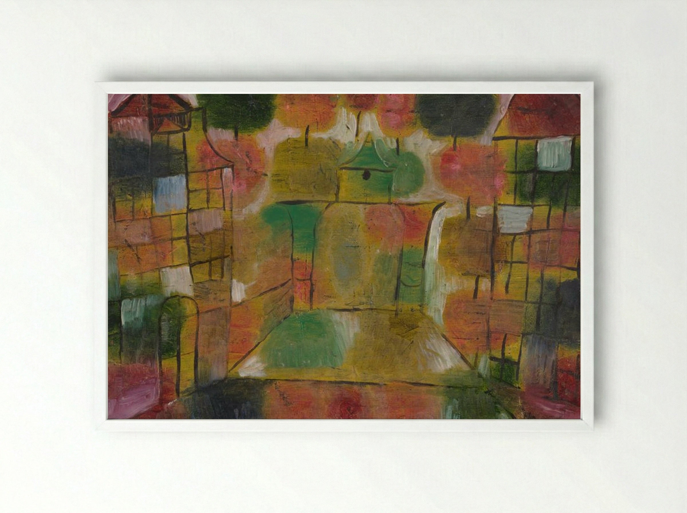 Baum und Architektur, Rhythmen - Paul Klee - Framed Print White