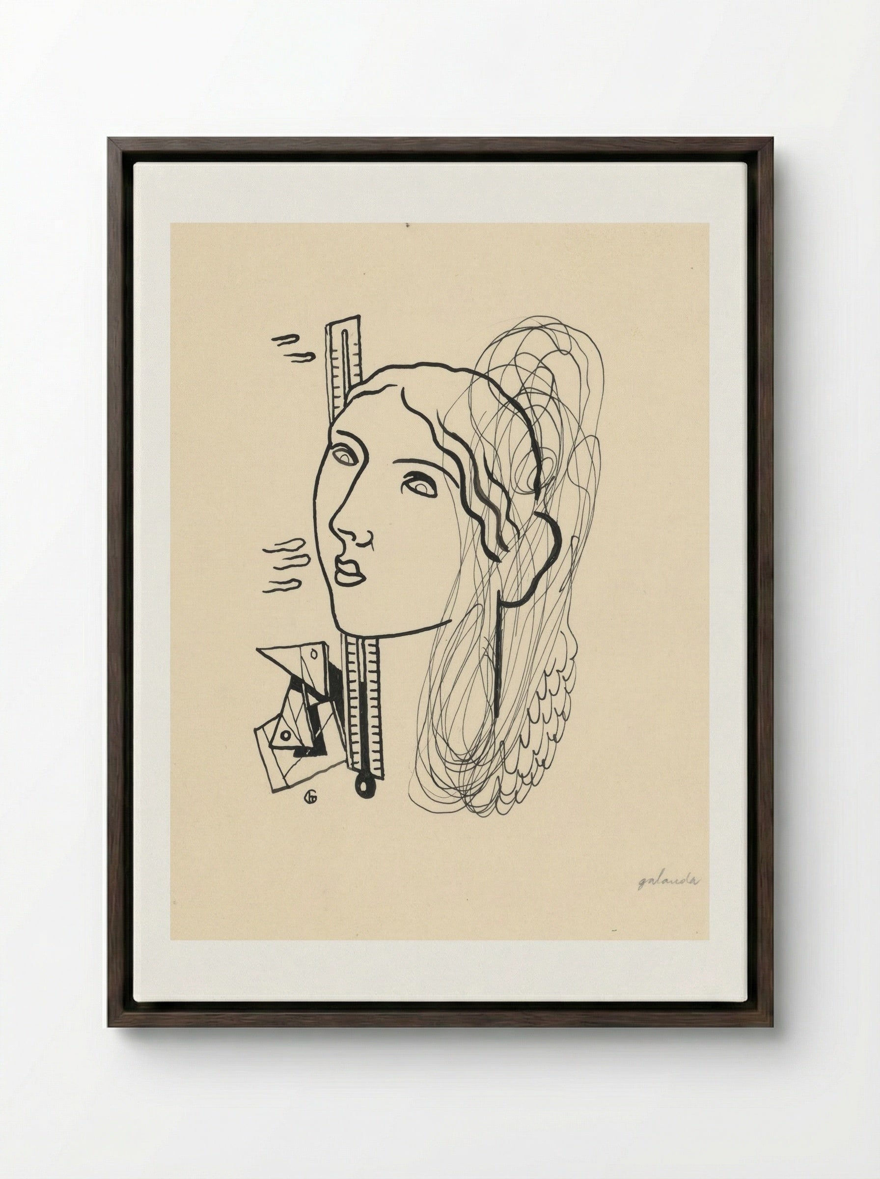 Thermometer - Mikuláš Galanda - Framed Canvas Dark Wood