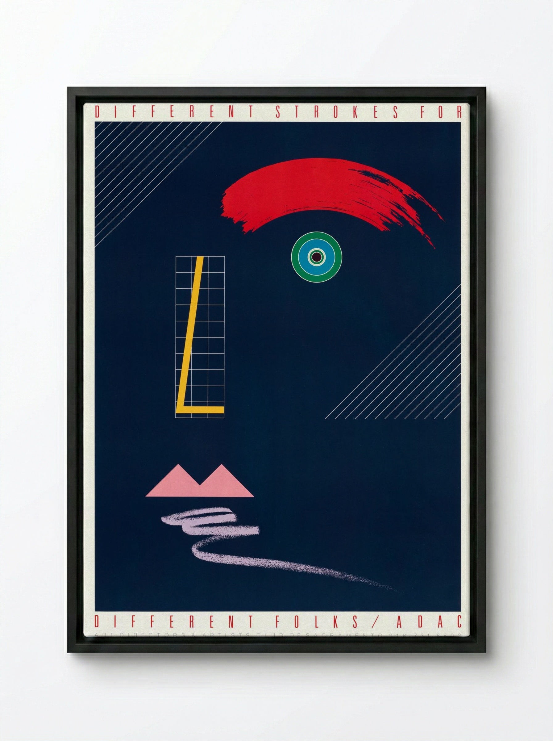 Different Strokes for Different Folks / ADAC - McRay Magleby - Framed Canvas Black