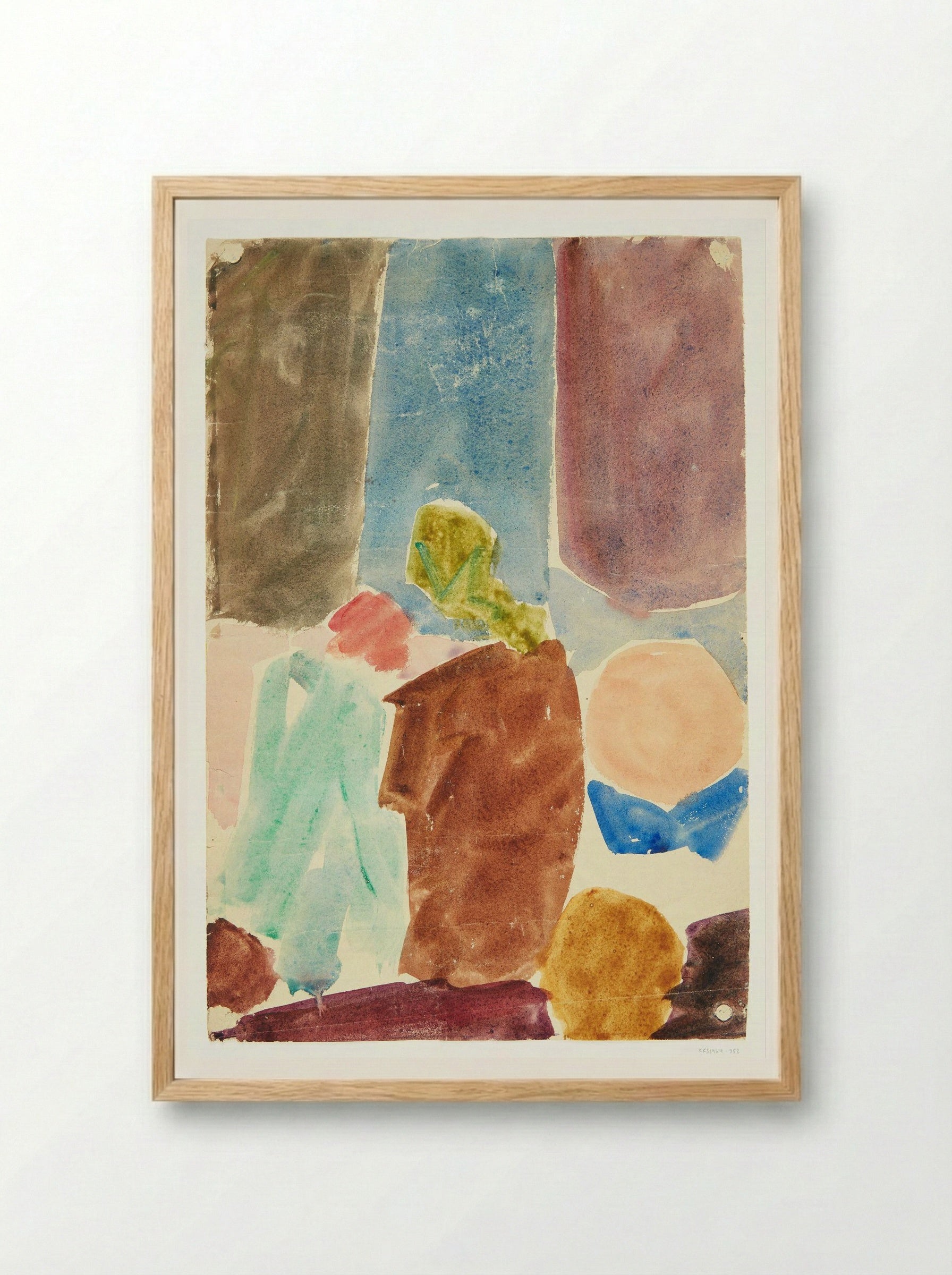 Colour Study after Delacroix's 'Dante and Virgil in the Underworld' - Edvard Weie - Framed Print Wood