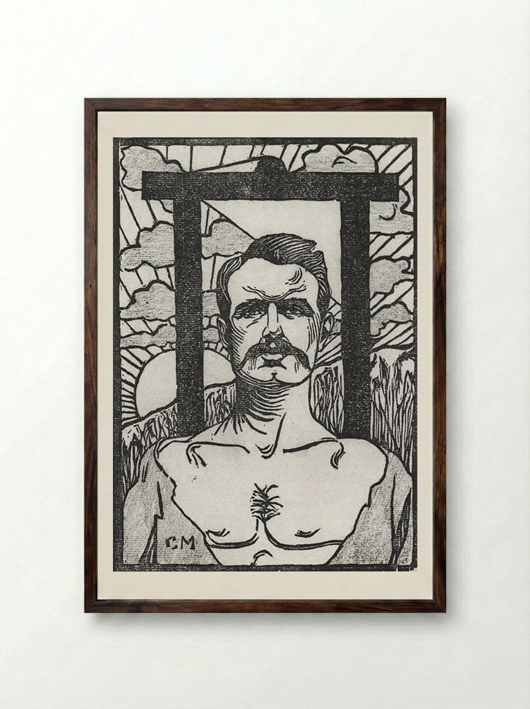 Ravachol - Charles Maurin - Framed Print Dark Wood