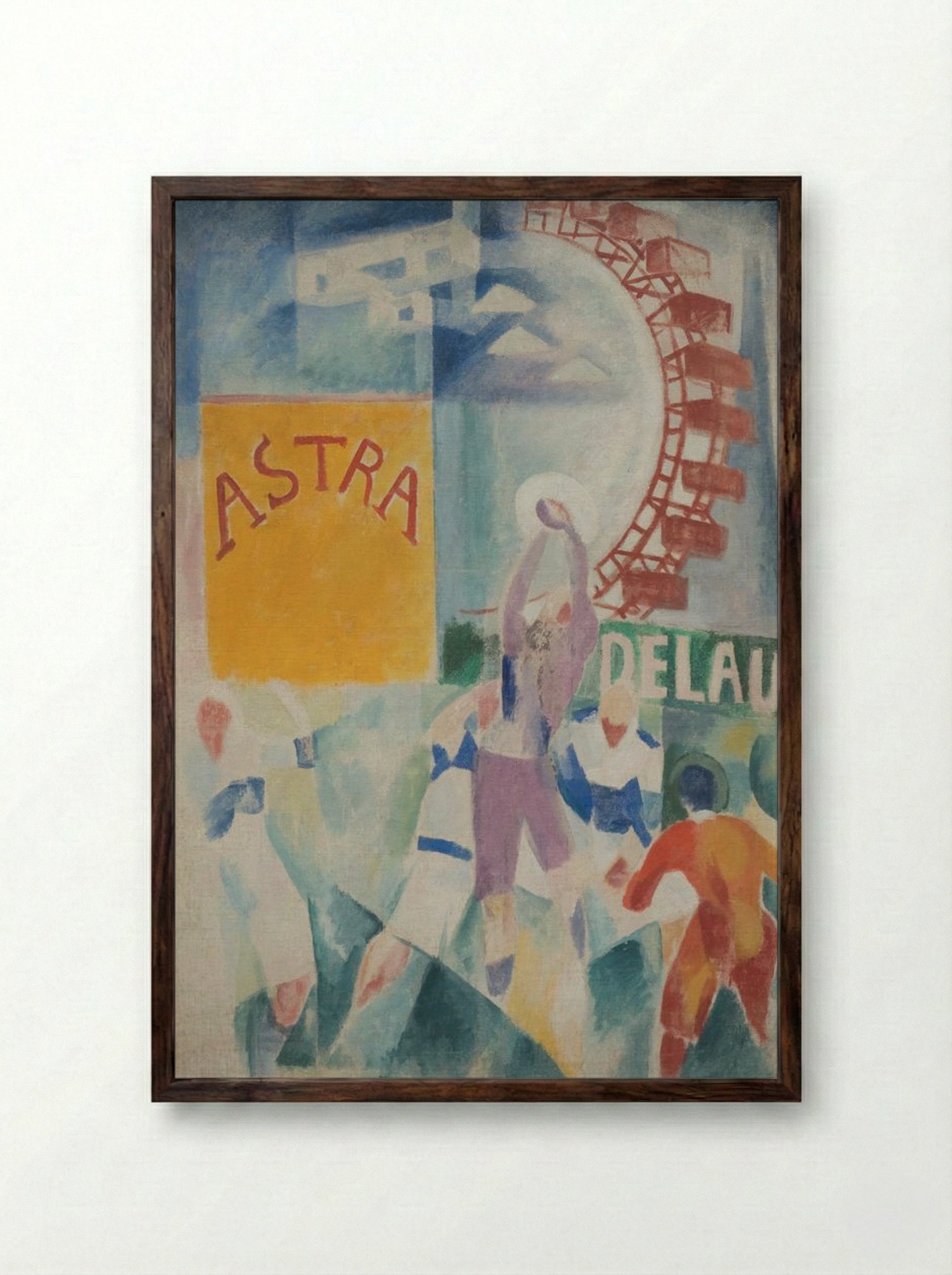 The Cardiff Team - Robert Delaunay - Framed Print Dark Wood
