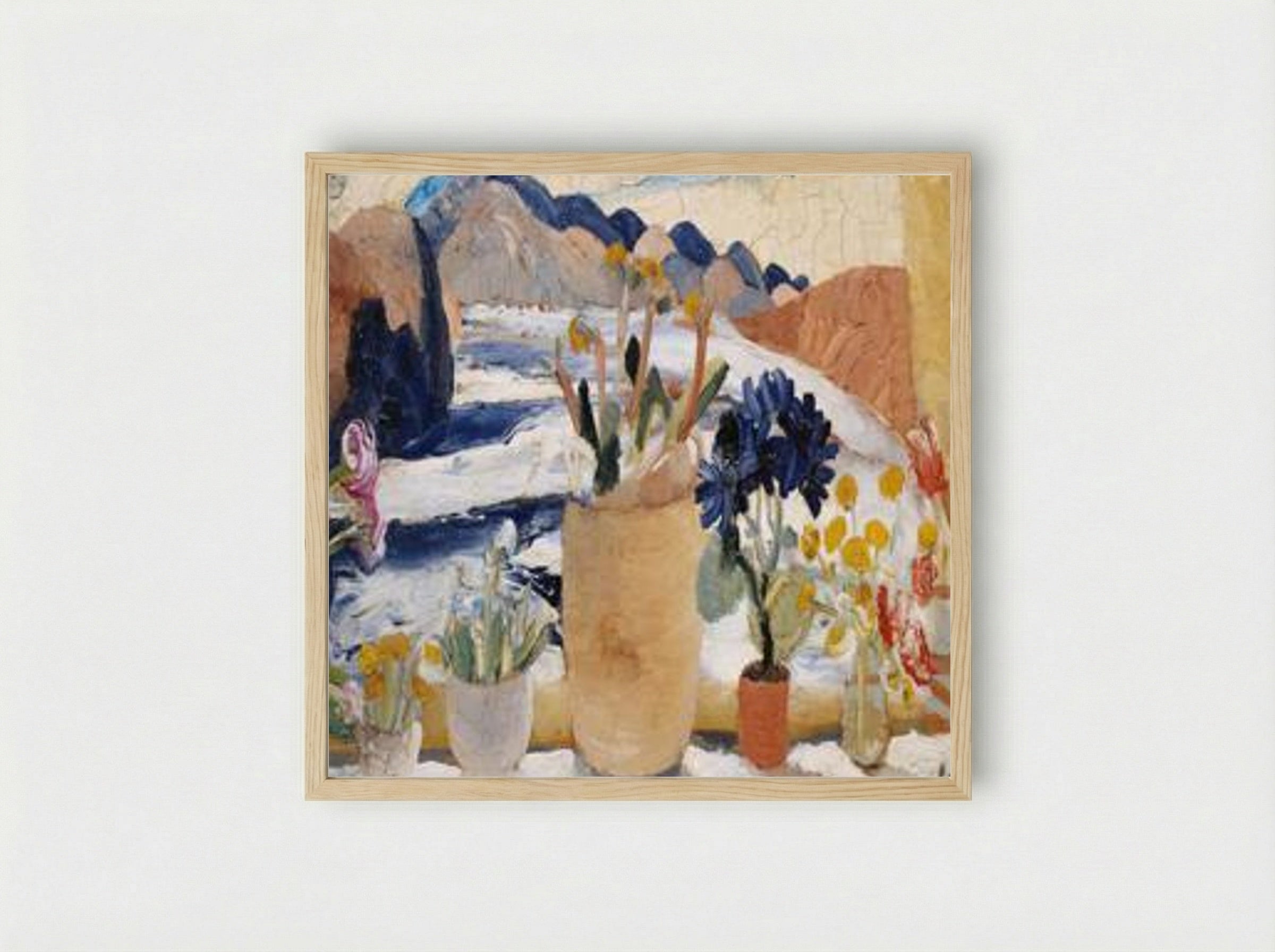 Window-Sill, Lugano - Winifred Nicholson - Framed Print Wood