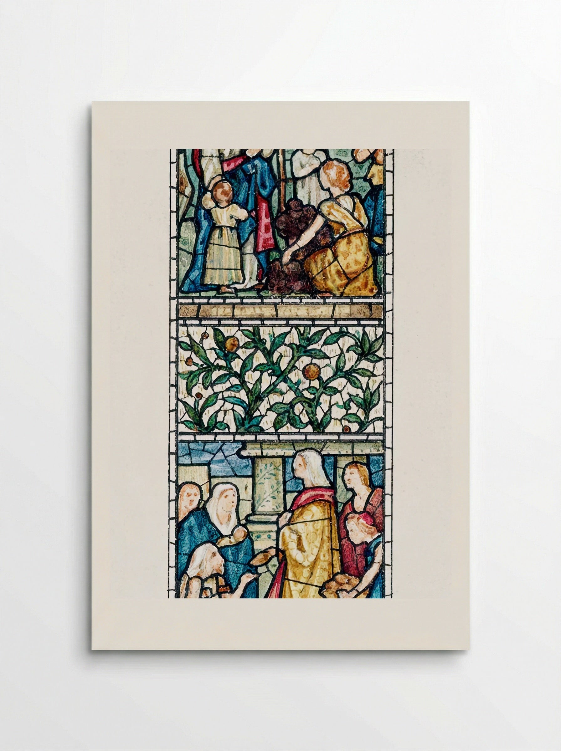 Design for Stained Glass, Southeast Window, Nave, Paisley Abbey, Scotland - Edward Burne-Jones - Poster