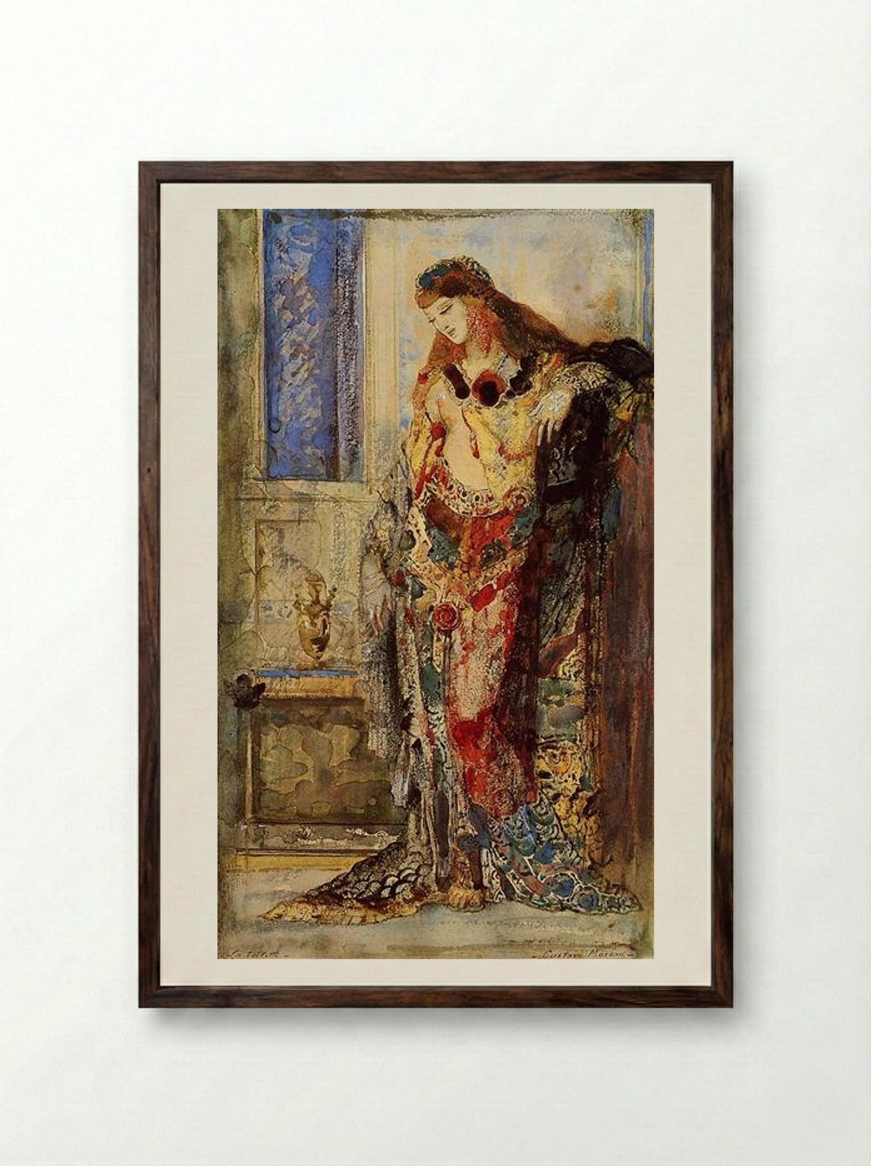 The Toilet - Gustave Moreau - Framed Print Dark Wood
