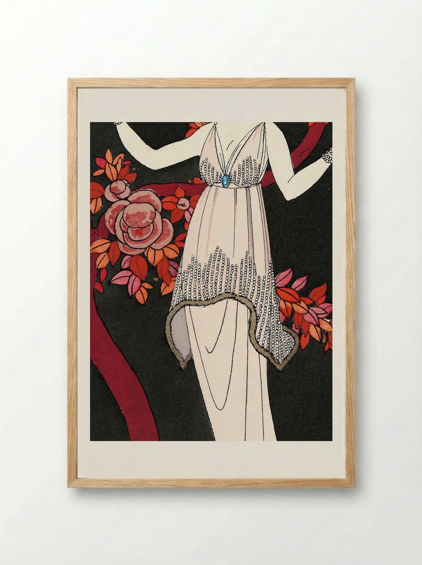 L'Arbre de Science, Robe du Soir de Doeuillet - George Barbier - Framed Print Wood