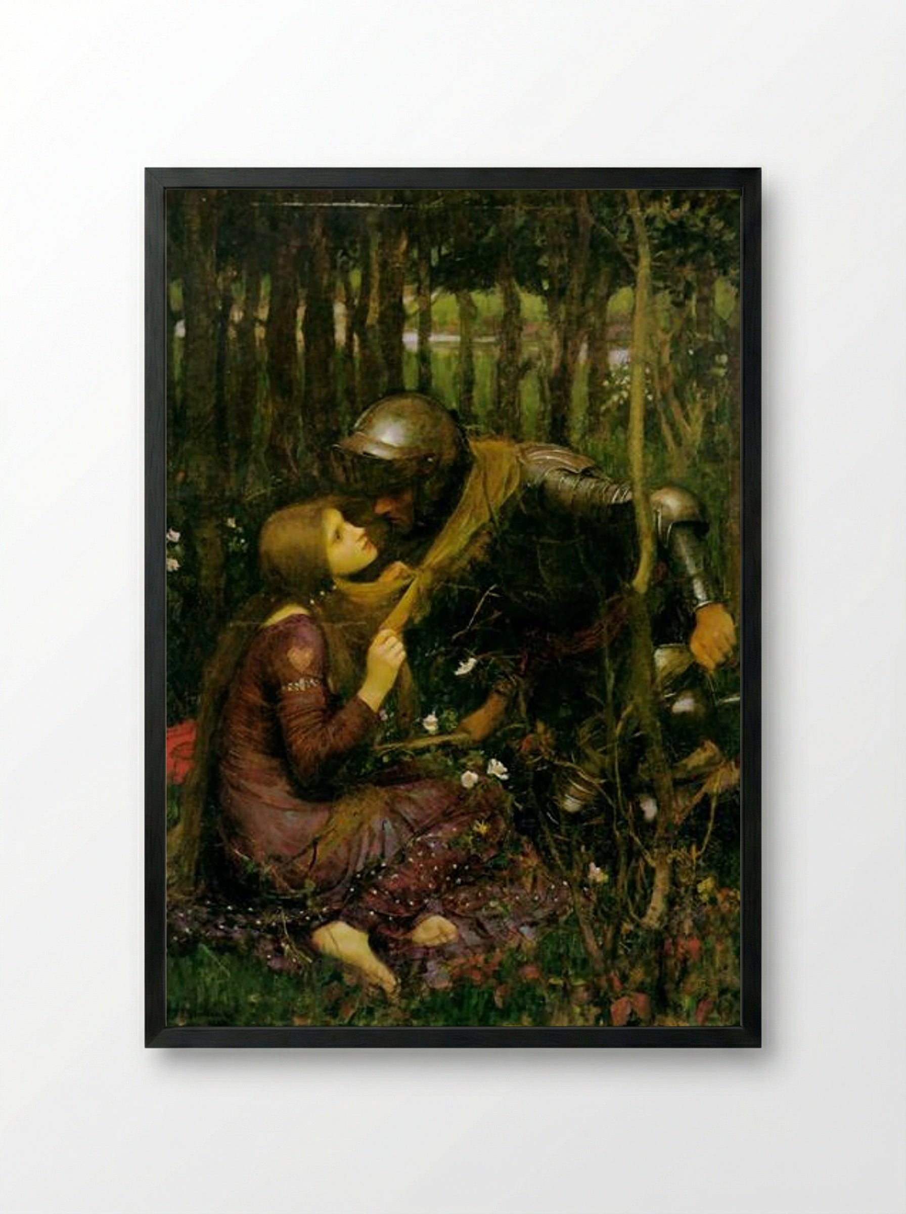 La Belle Dame Sans Merci - John William Waterhouse - Framed Print Black