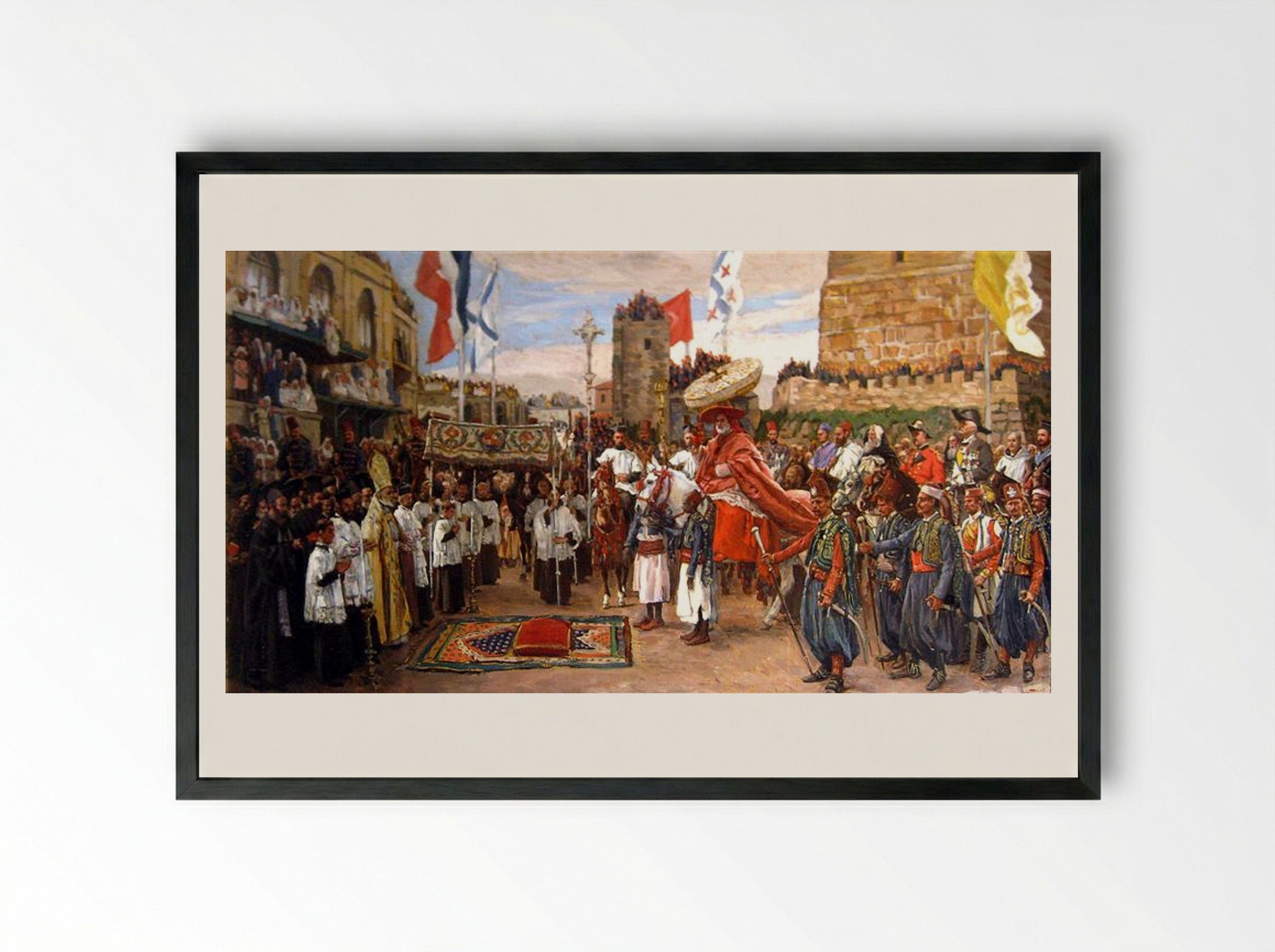 The Latin Patriarch of Jerusalem - James Tissot - Framed Print Black