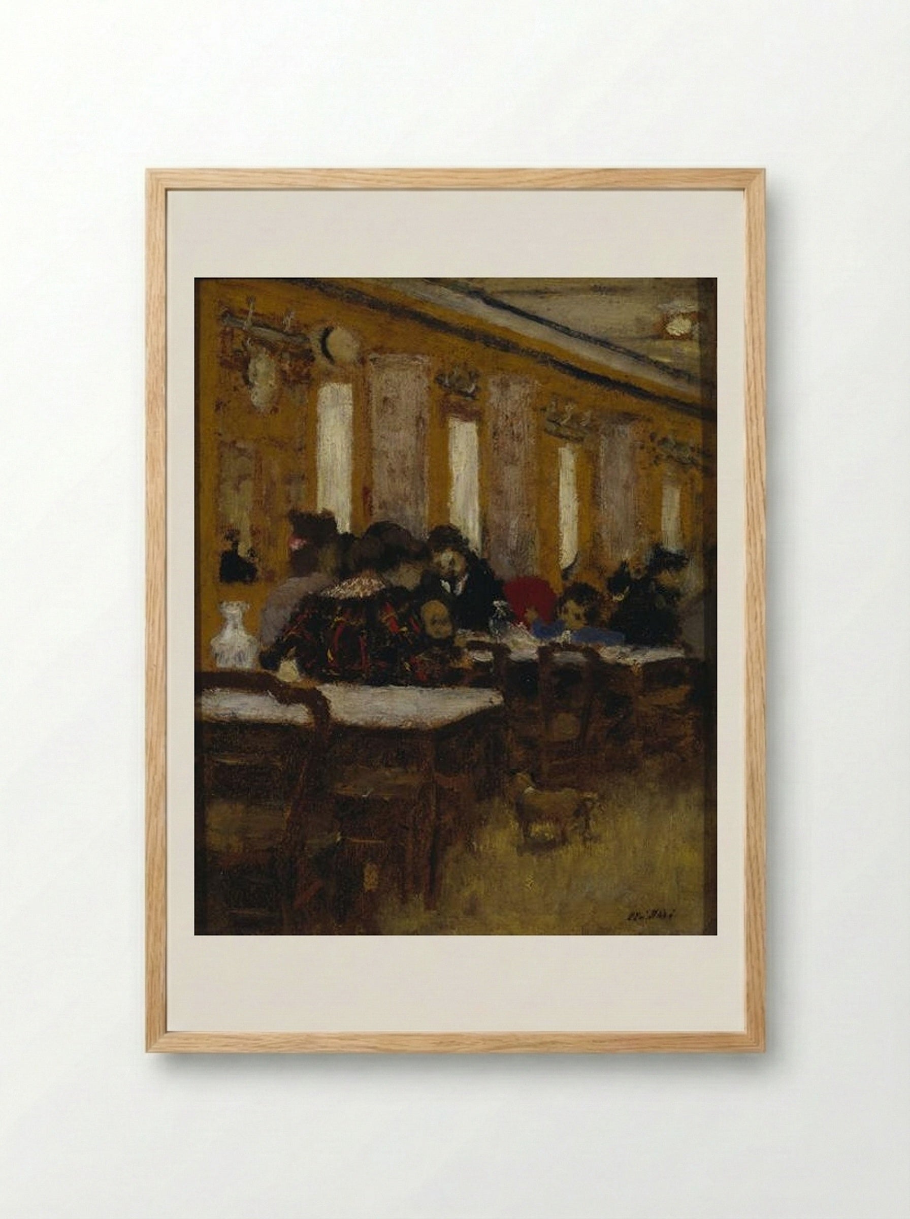 The Little Restaurant - Édouard Vuillard - Framed Print Wood