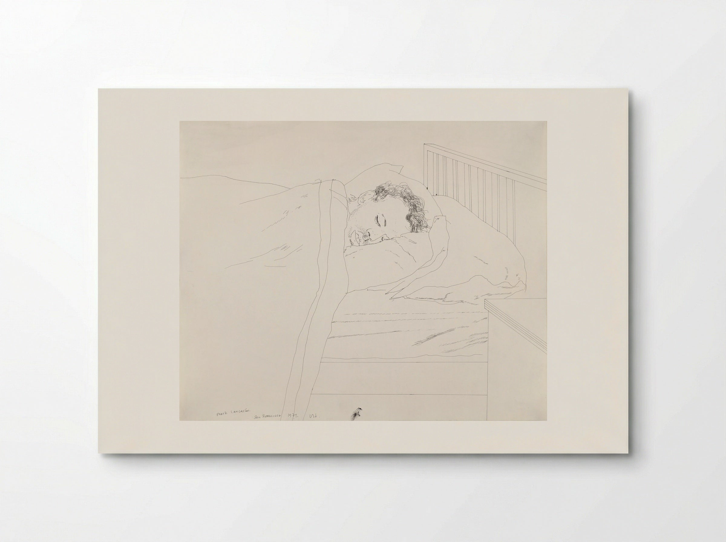 Mark Lancaster Asleep - David Hockney - Poster