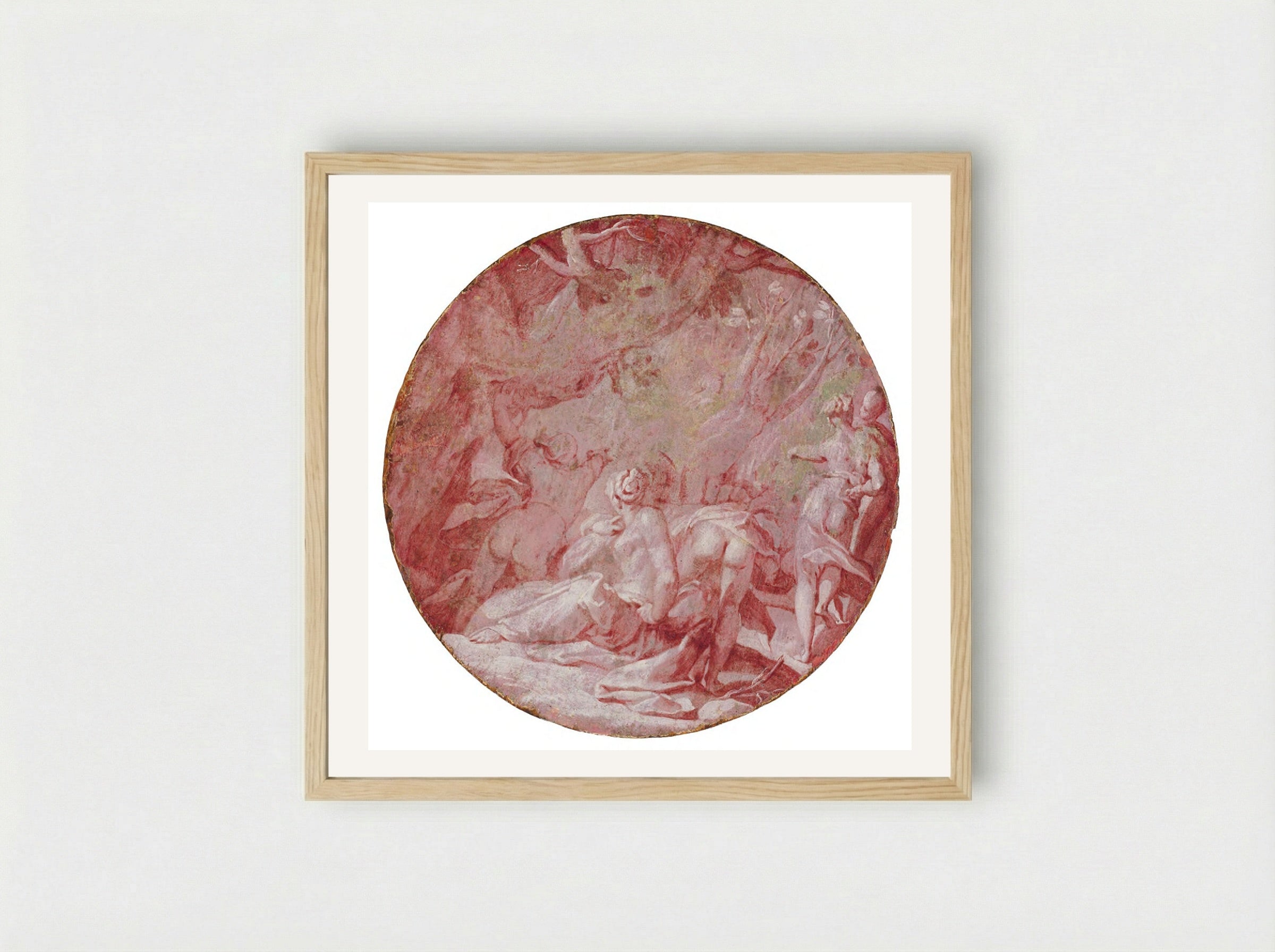 Apollo and Daphne - Abraham Bloemaert - Framed Print Wood