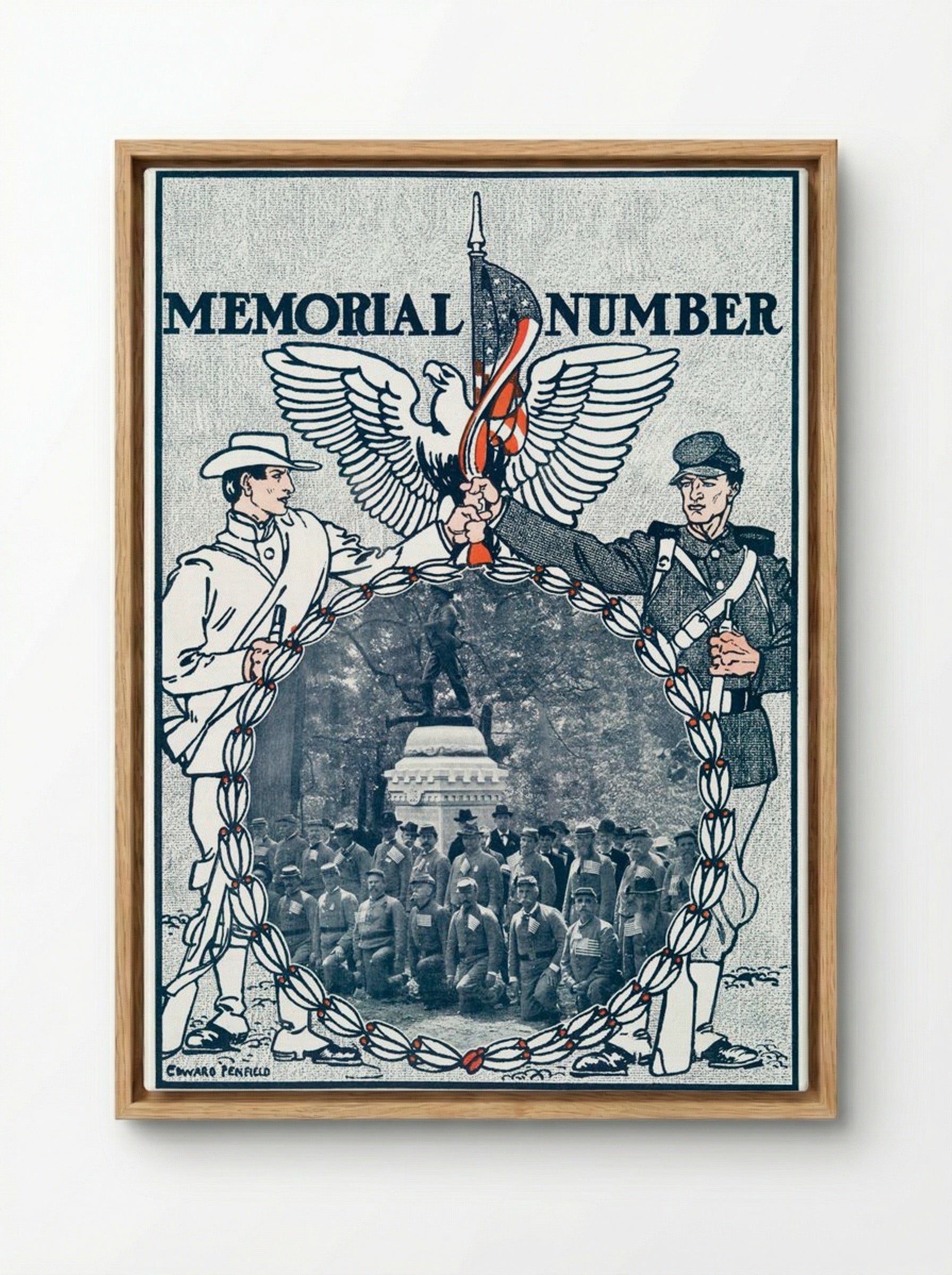 Memorial Number - Edward Penfield - Framed Canvas Wood