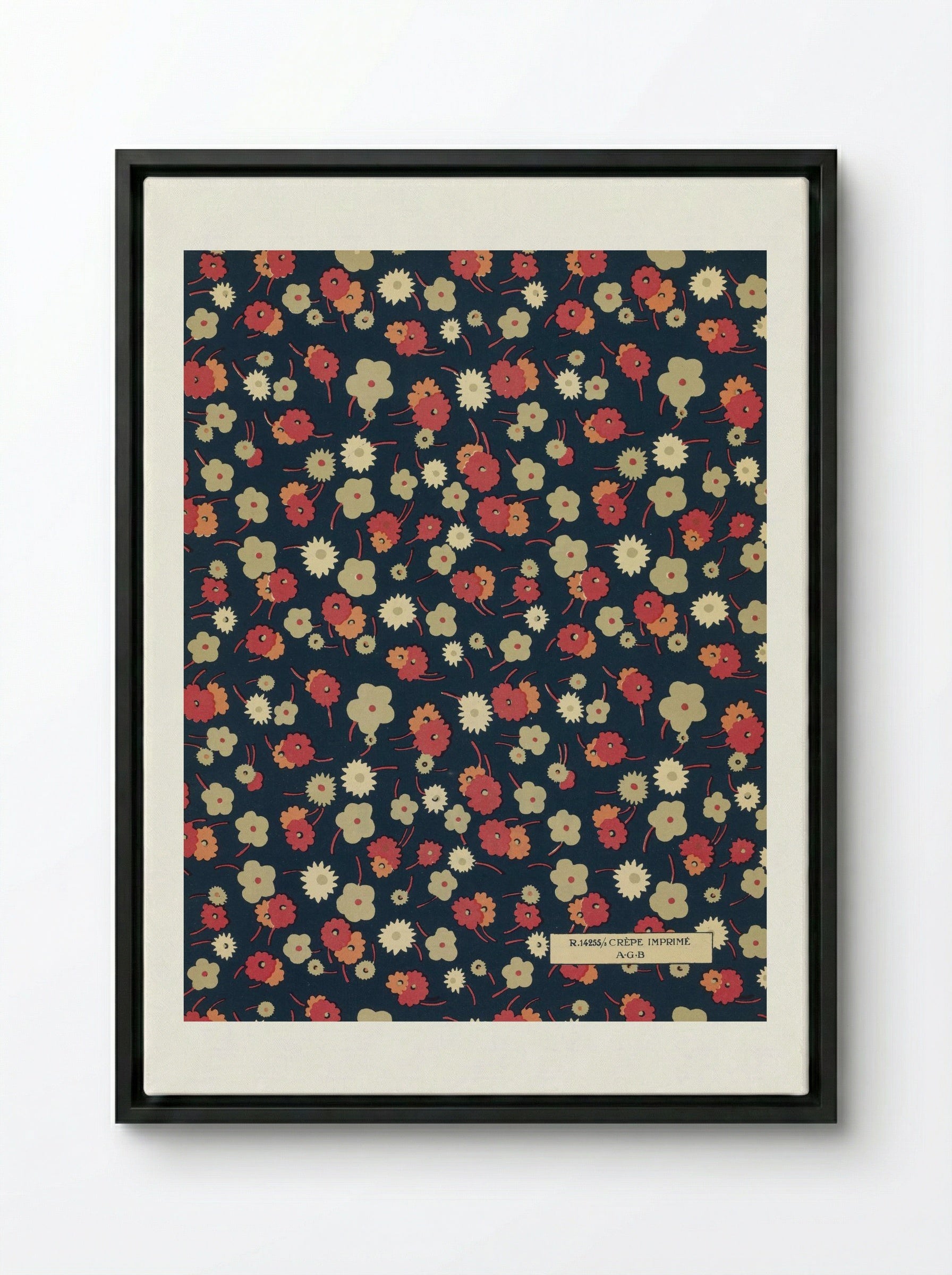 Feuillets de l'Élégance Féminine - Charles Goy - Framed Canvas Black
