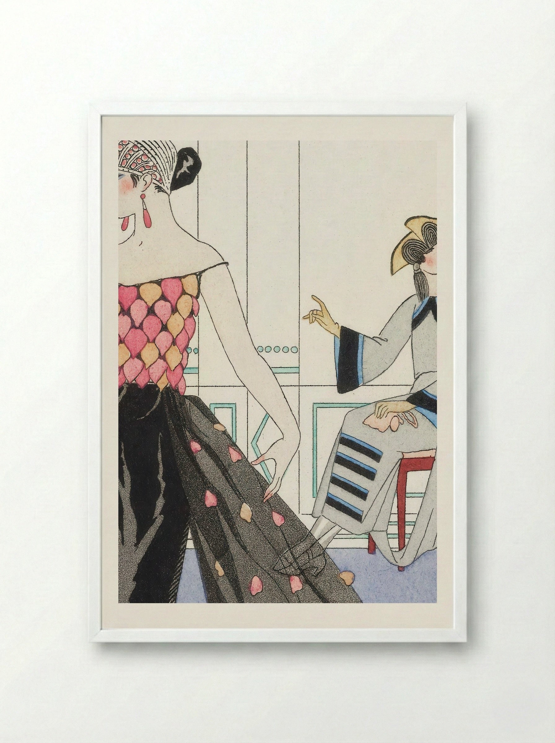 La Toilette Délicieuse - George Barbier - Framed Print White