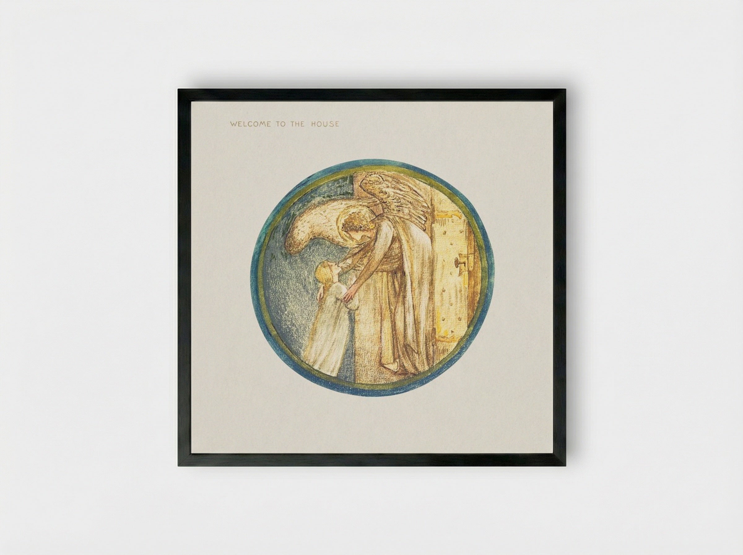 Welcome to the House, from The Flower Book - Edward Burne-Jones - Framed Print Black