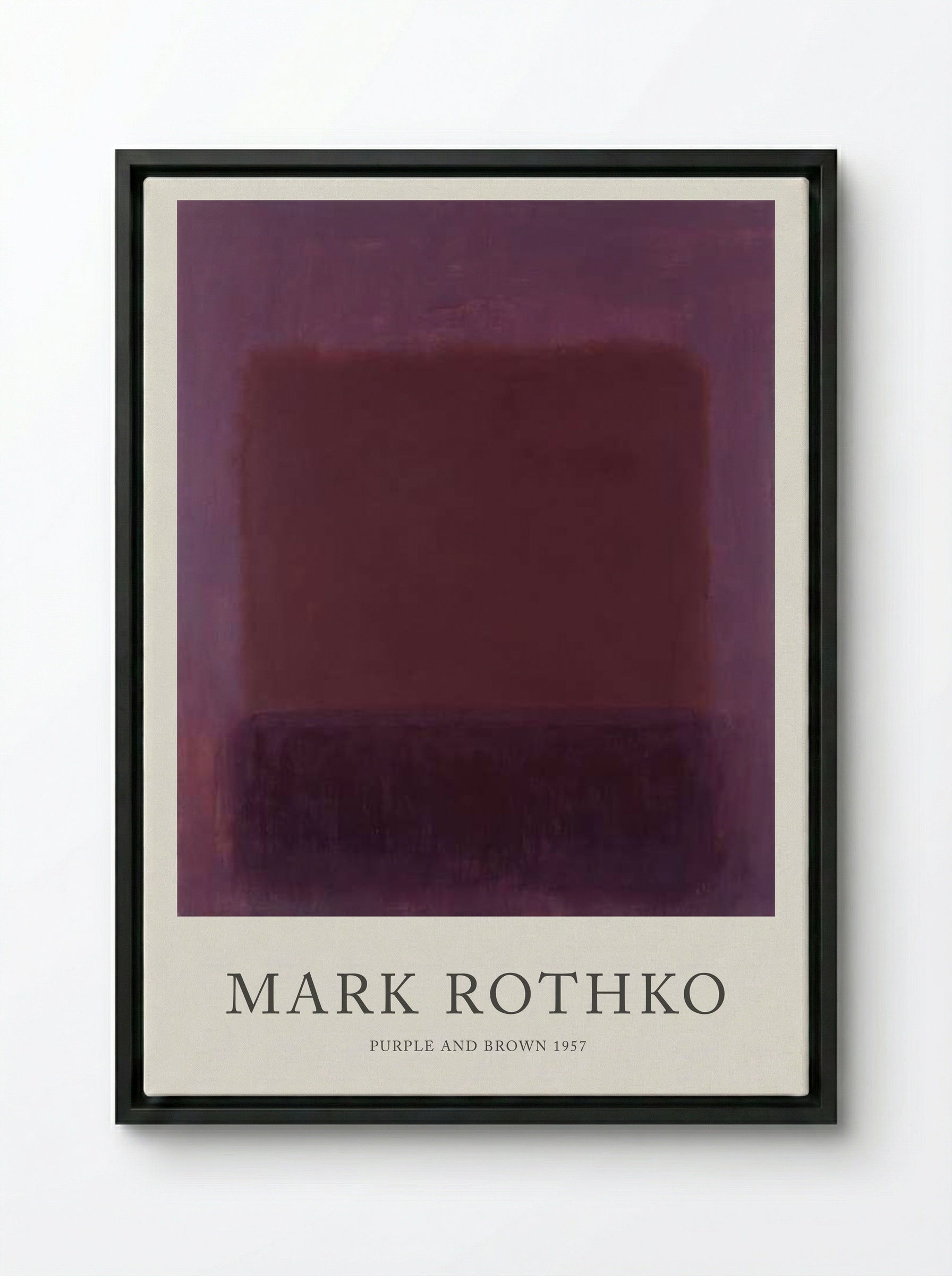 Purple and Brown - Mark Rothko - Framed Canvas Black