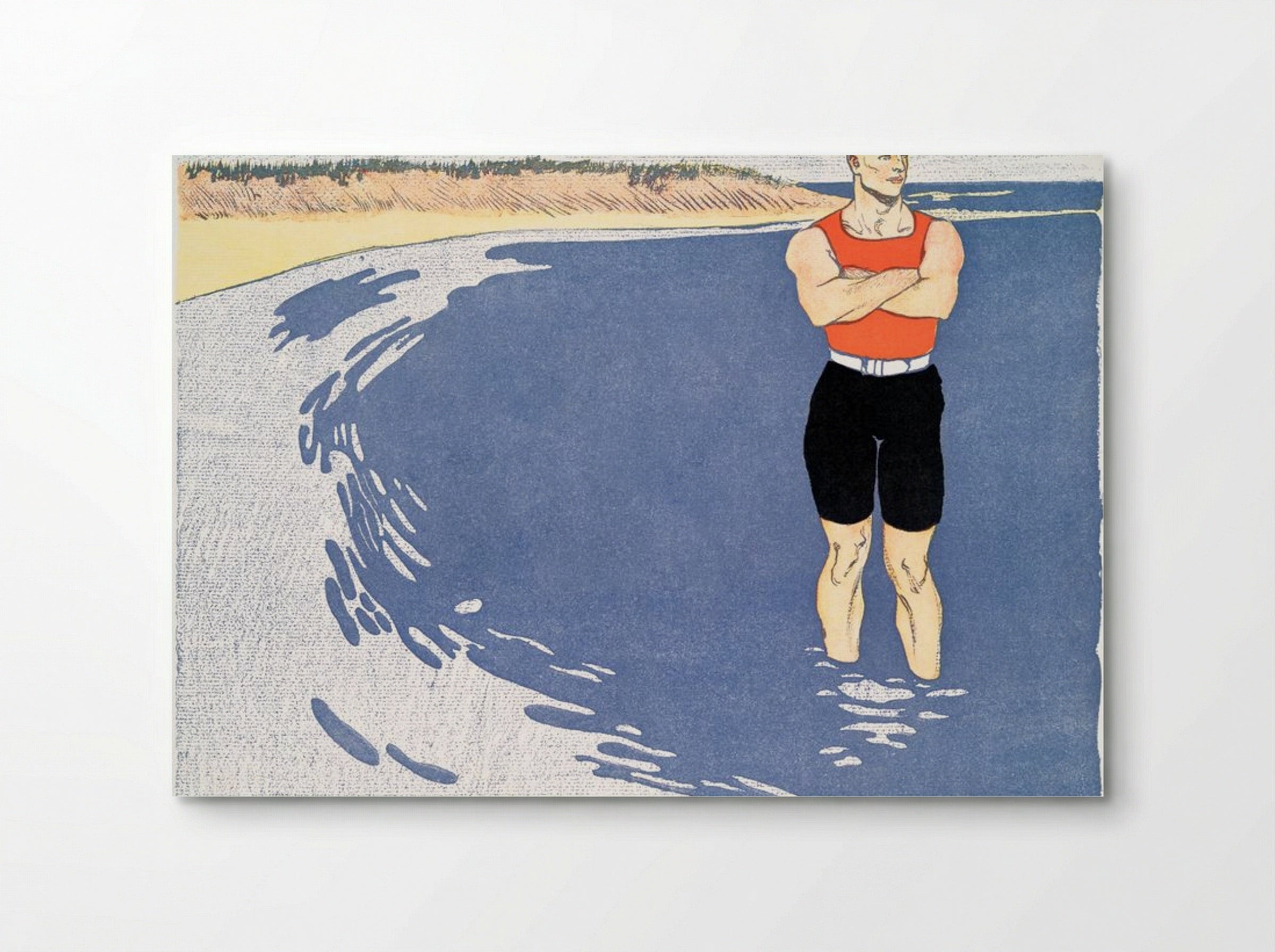 Man Standing in the Sea - Edward Penfield - Poster