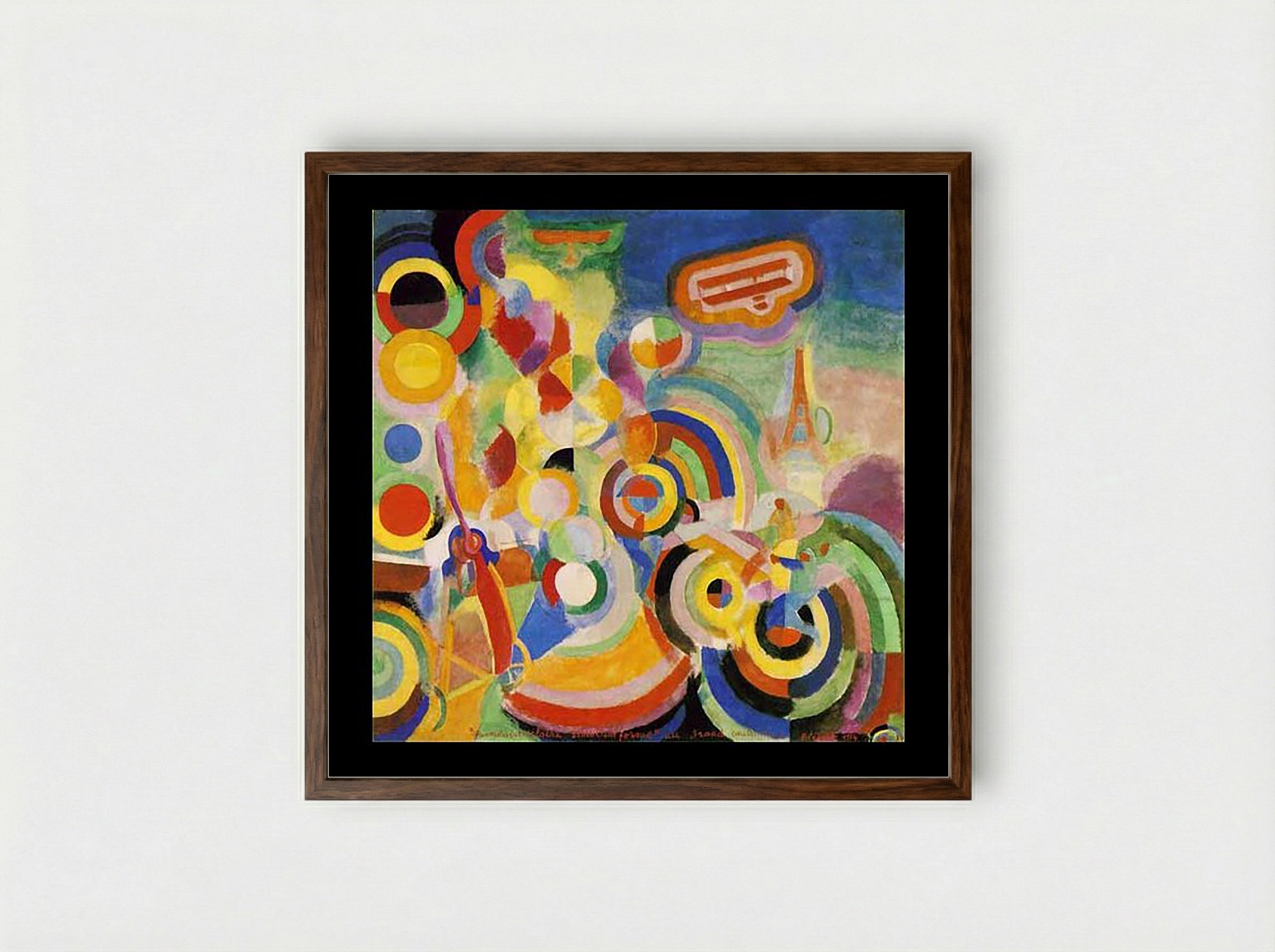 Homage to Blériot - Robert Delaunay - Framed Print Dark Wood
